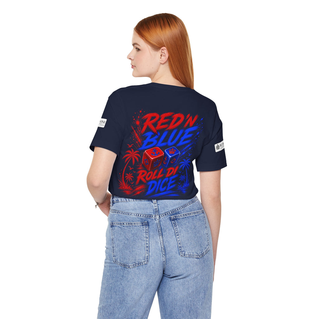 BE DIVINE™ Red ’N Blue Crown ’N Anchor Tee