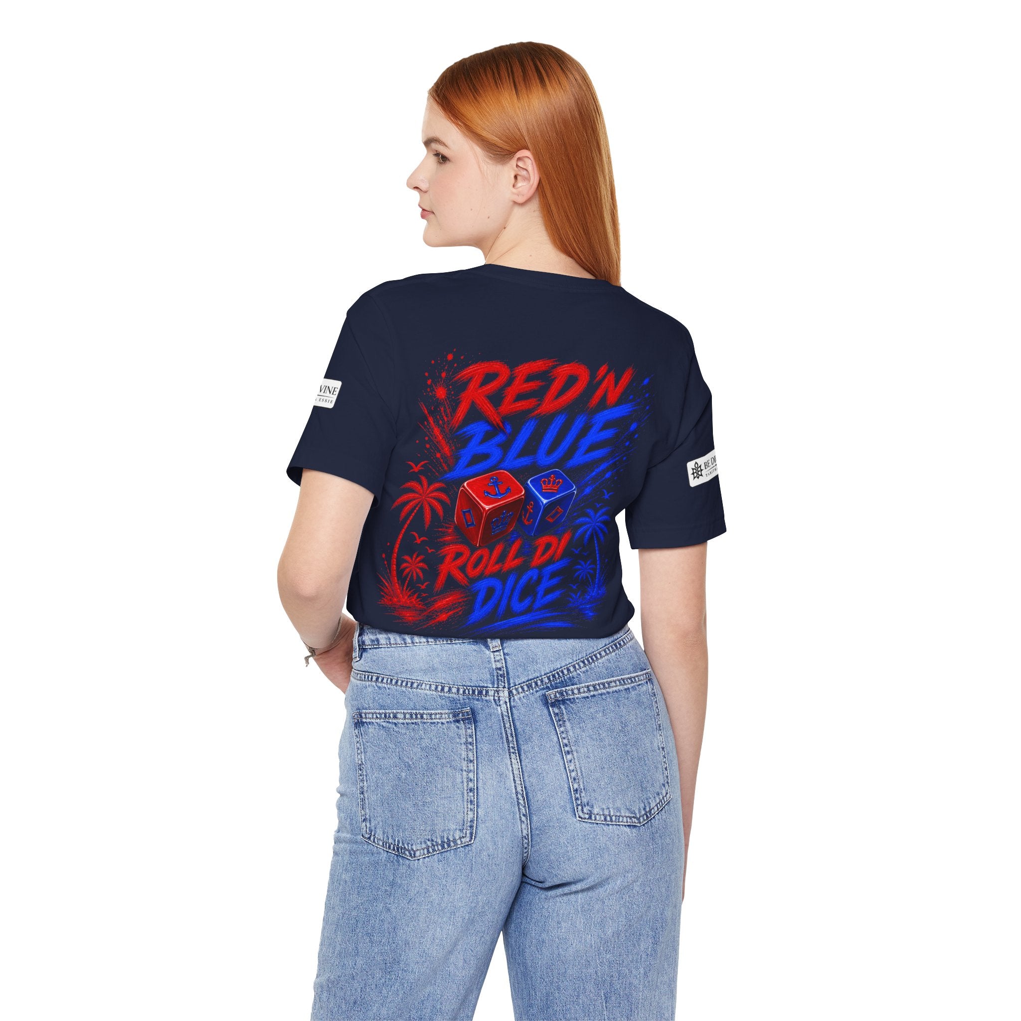 BE DIVINE™ Red ’N Blue Crown ’N Anchor Tee