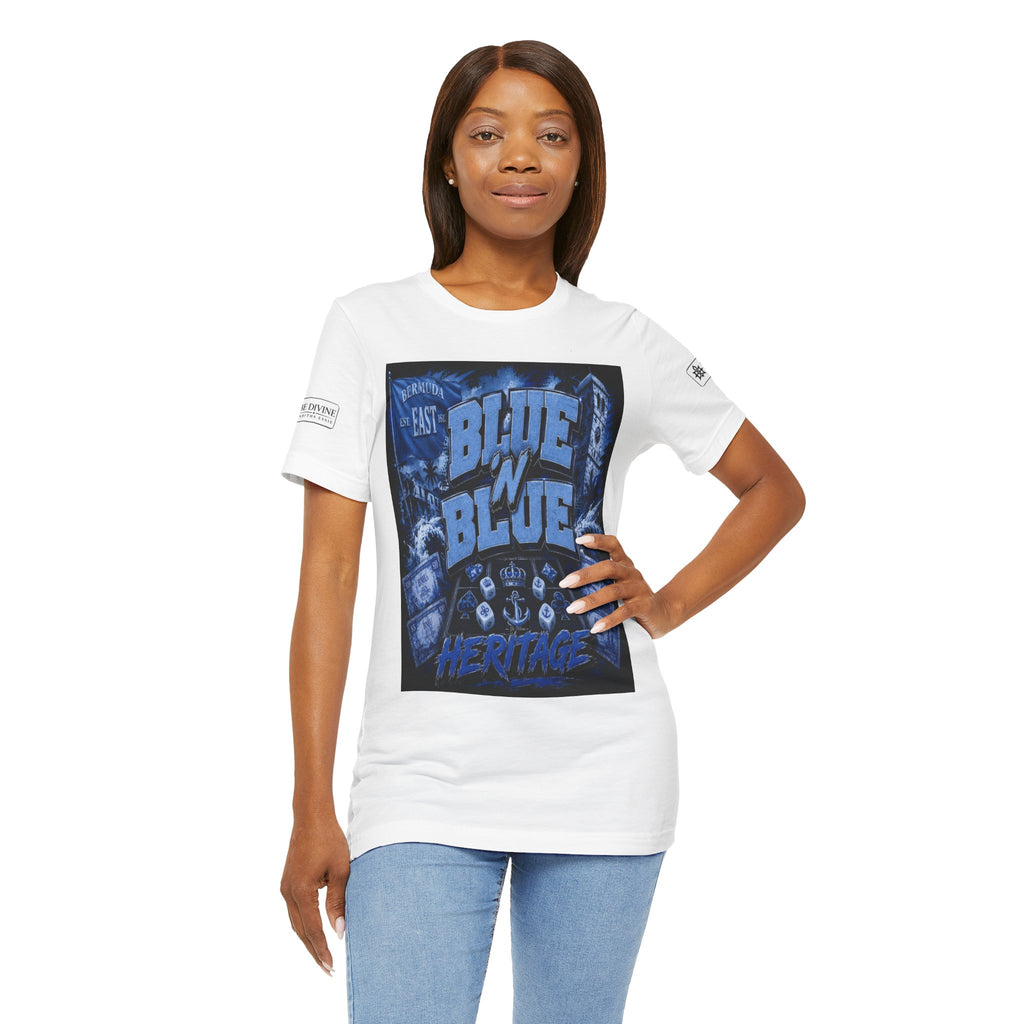 BE DIVINE™ Blue 'N Blue Heritage – I'm Here For Crown & Anchor Tee