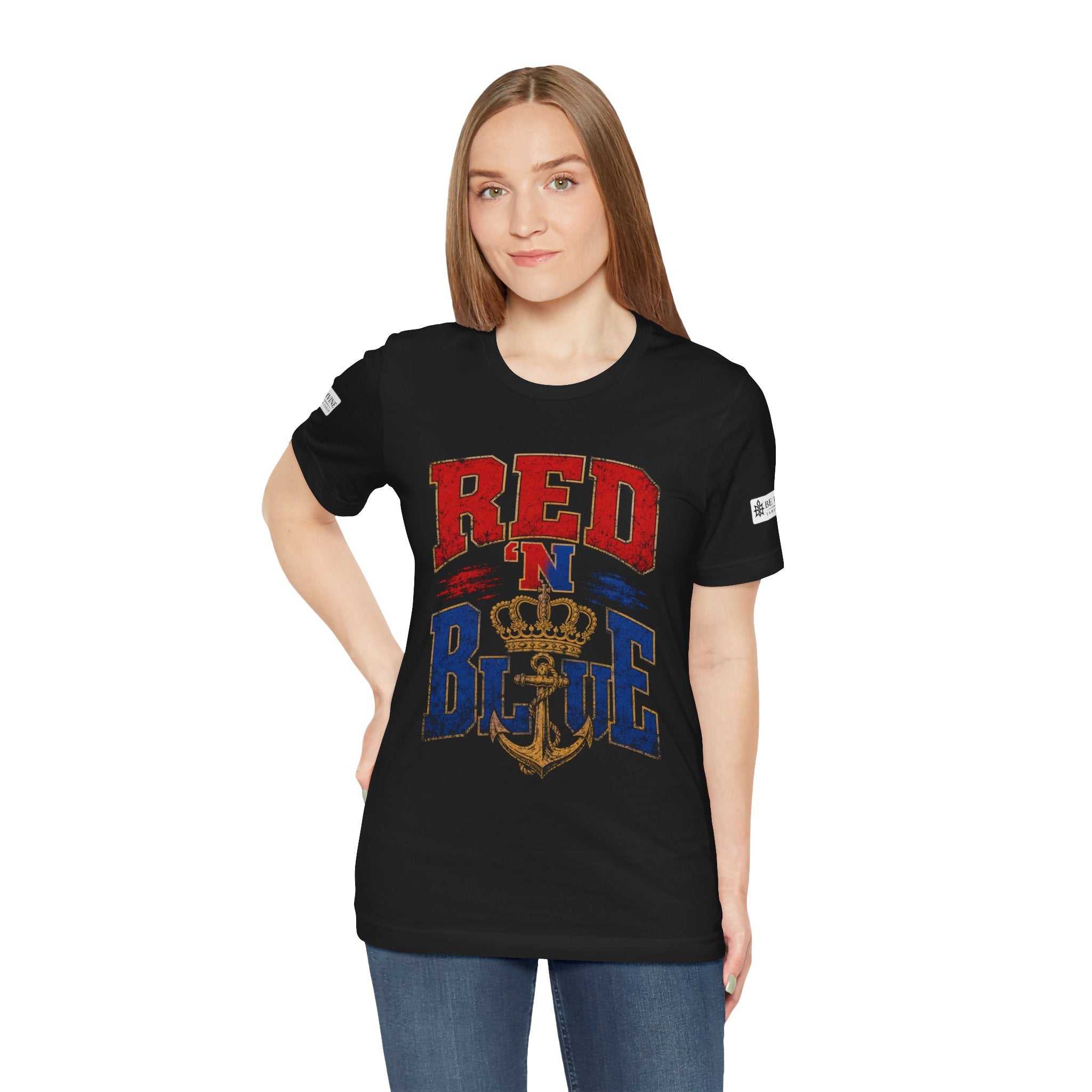 BE DIVINE™ RED 'N BLUE Tee – Crown 'N Anchor Edition