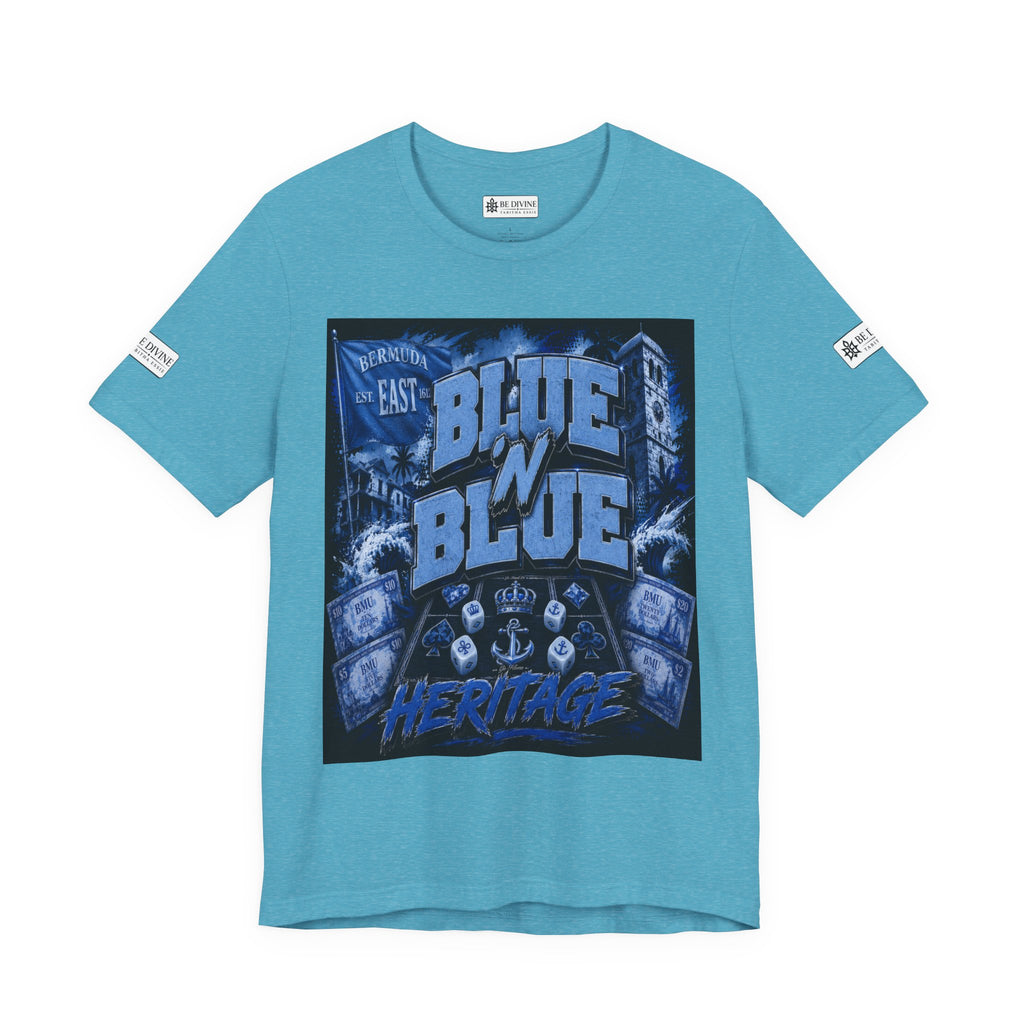 BE DIVINE™ Blue 'N Blue Heritage – I'm Here For Crown & Anchor Tee