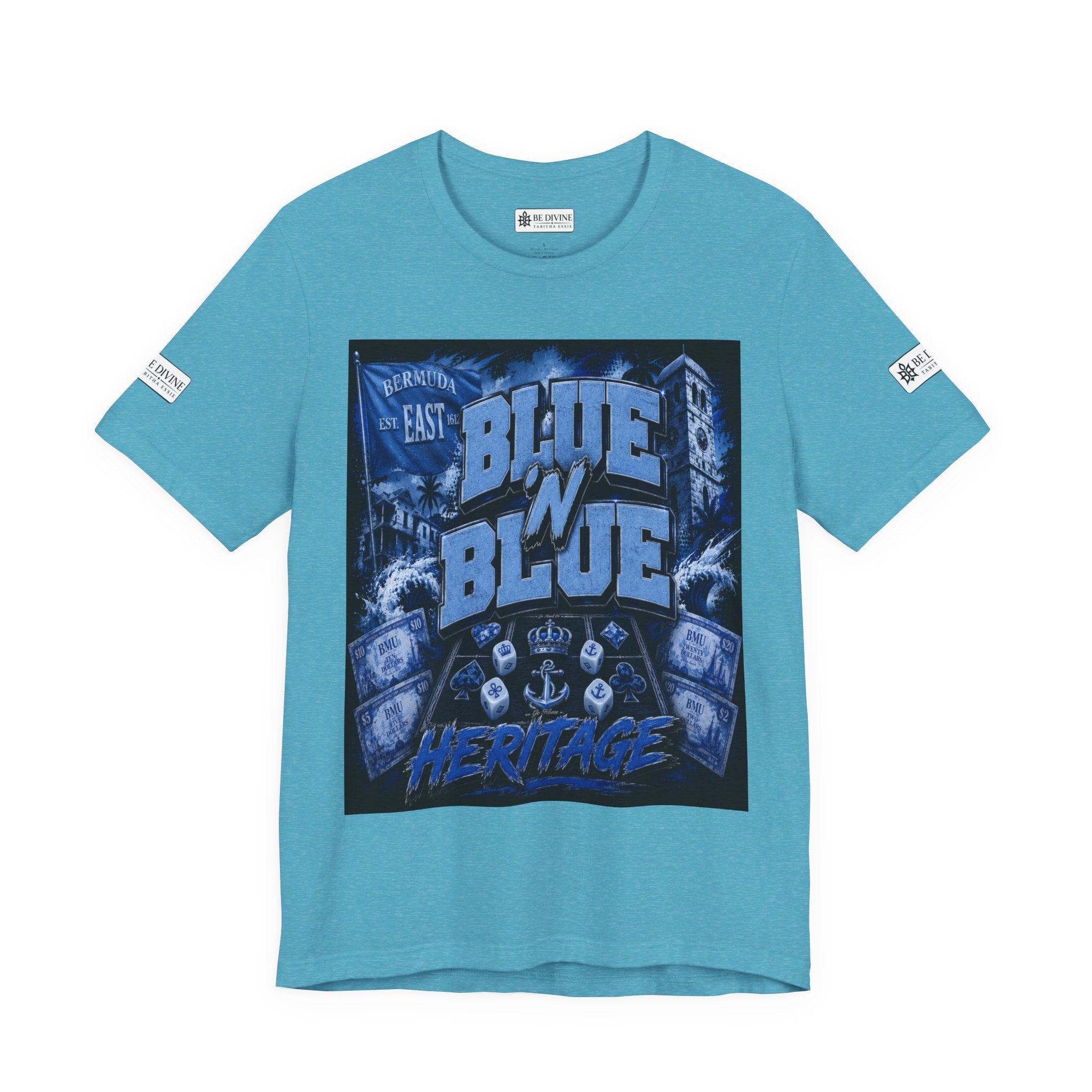 BE DIVINE™ Blue 'N Blue Heritage – I'm Here For Crown & Anchor Tee