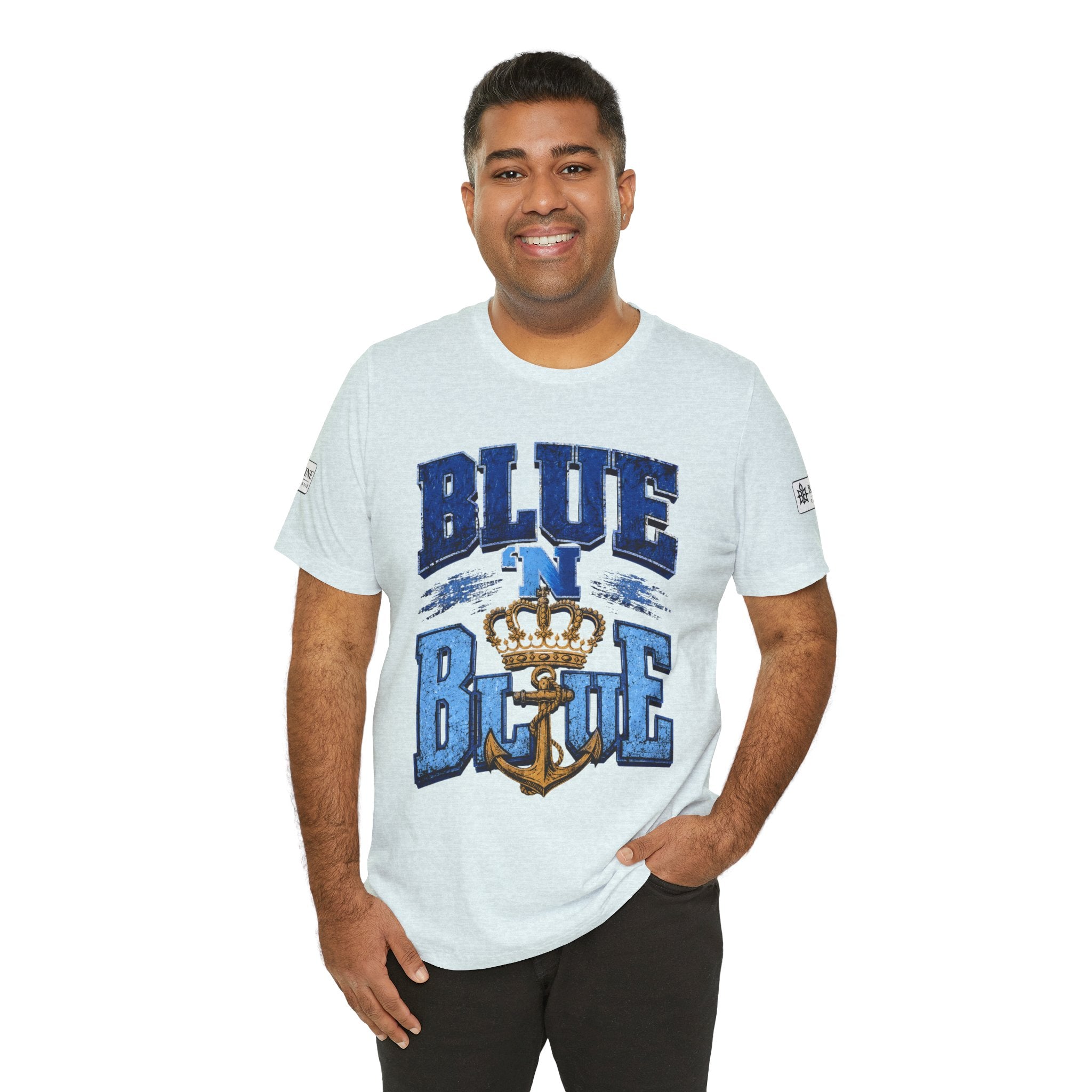 BE DIVINE™ BLUE 'N BLUE T-Shirt – Crown 'N Anchor Edition