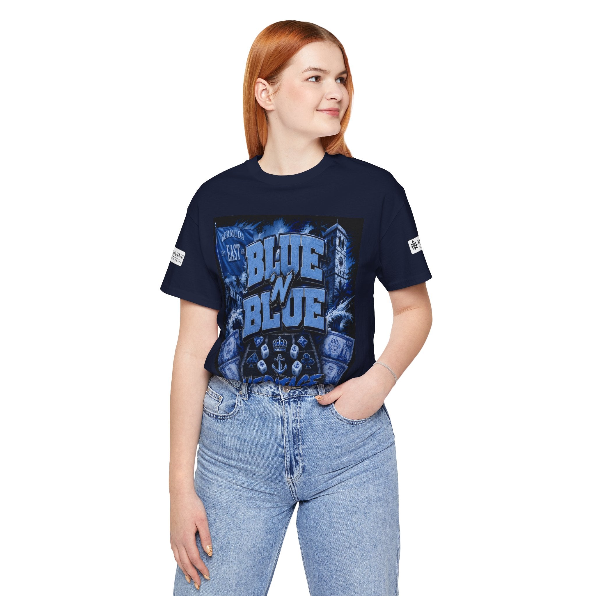 BE DIVINE™ Blue 'N Blue Heritage – I'm Here For Crown & Anchor Tee