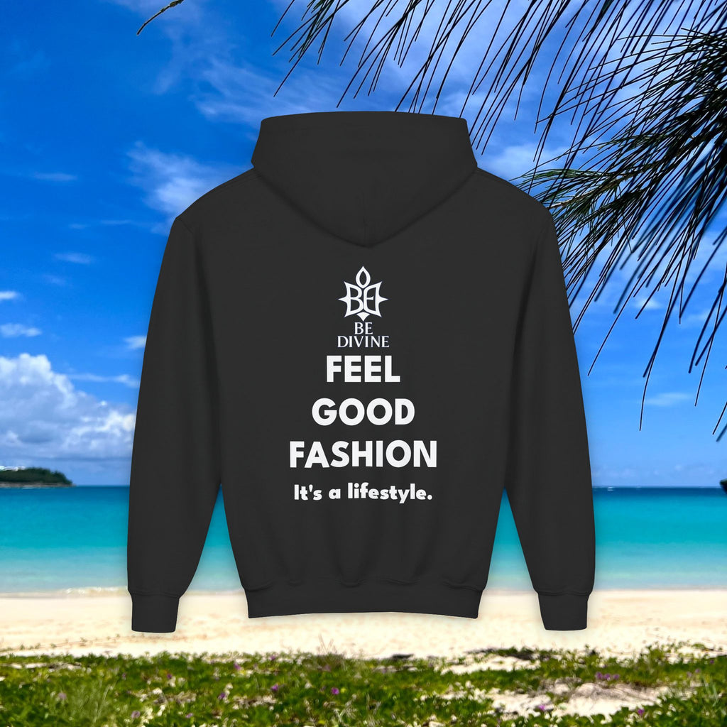 BE DIVINE™ Youth Hoodie – Gender Neutral, Soft Cotton, Inspirational Print (Youth S–XL)