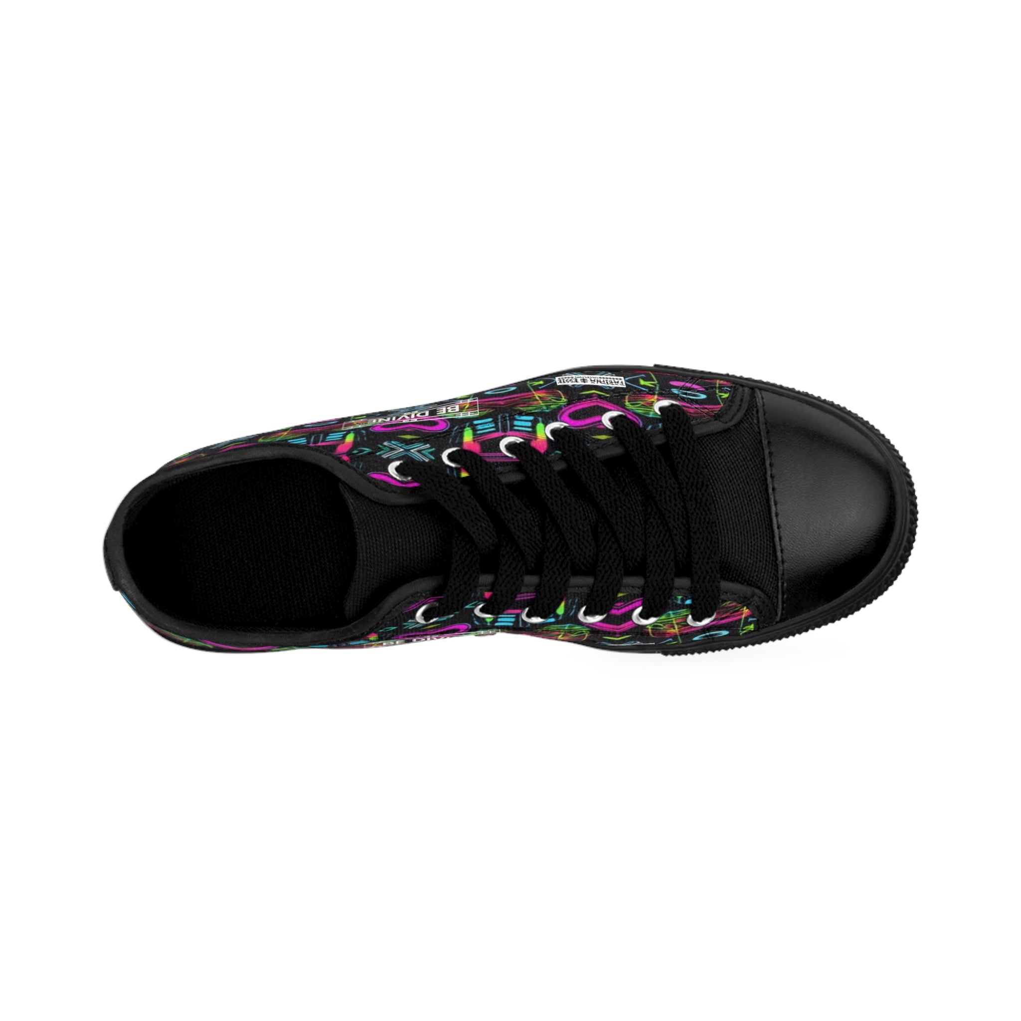 Neon Heart Flow Low-Top Sneakers - BE Divine™ Designed by Tabitha Essie