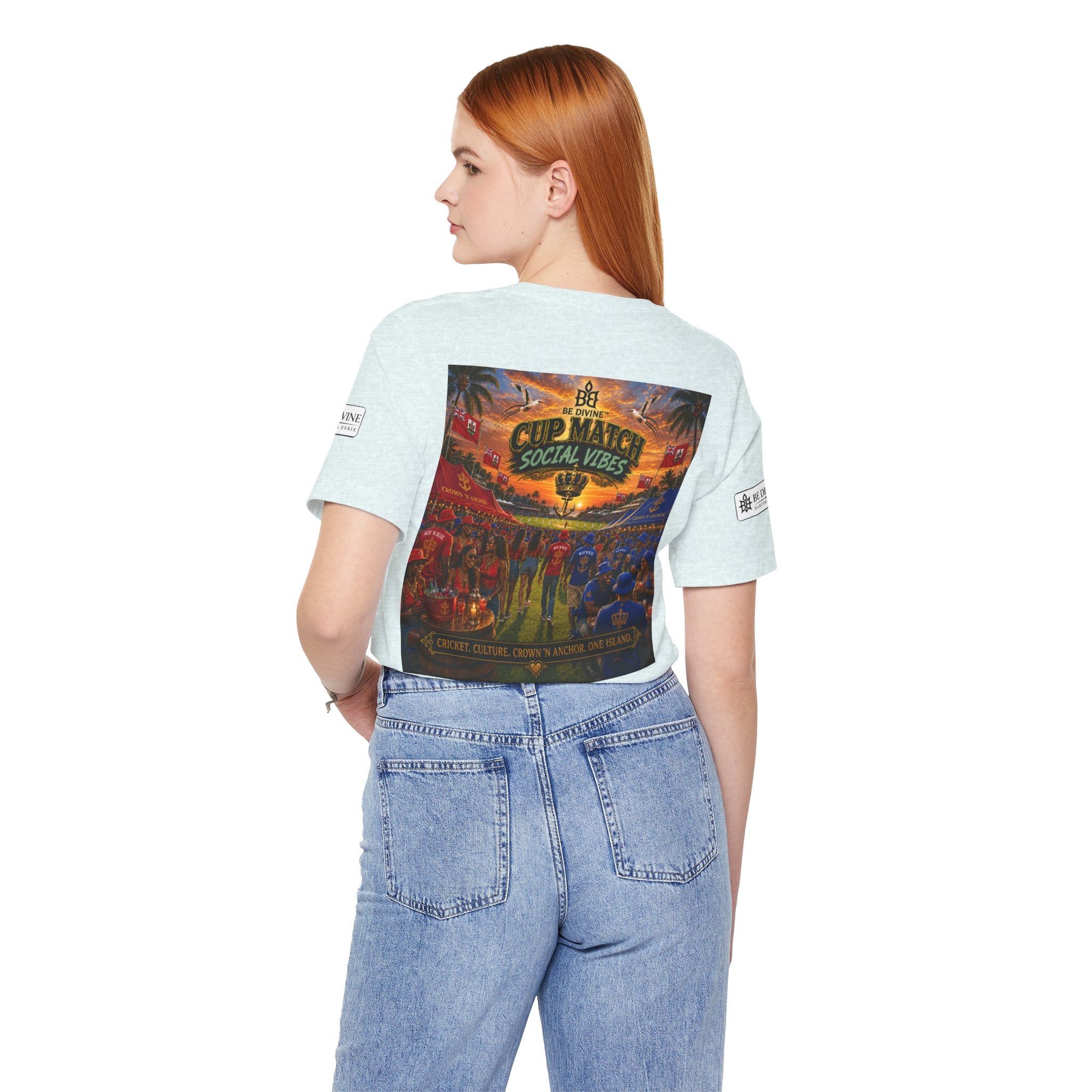 BE DIVINE™ Cup Match Social Vibes Tee – Crown 'N Anchor Edition
