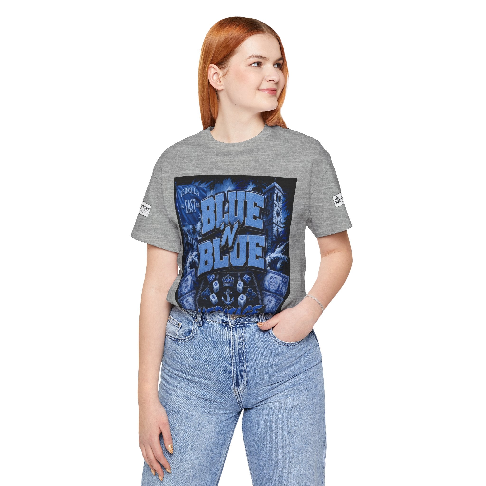 BE DIVINE™ Blue 'N Blue Heritage – I'm Here For Crown & Anchor Tee