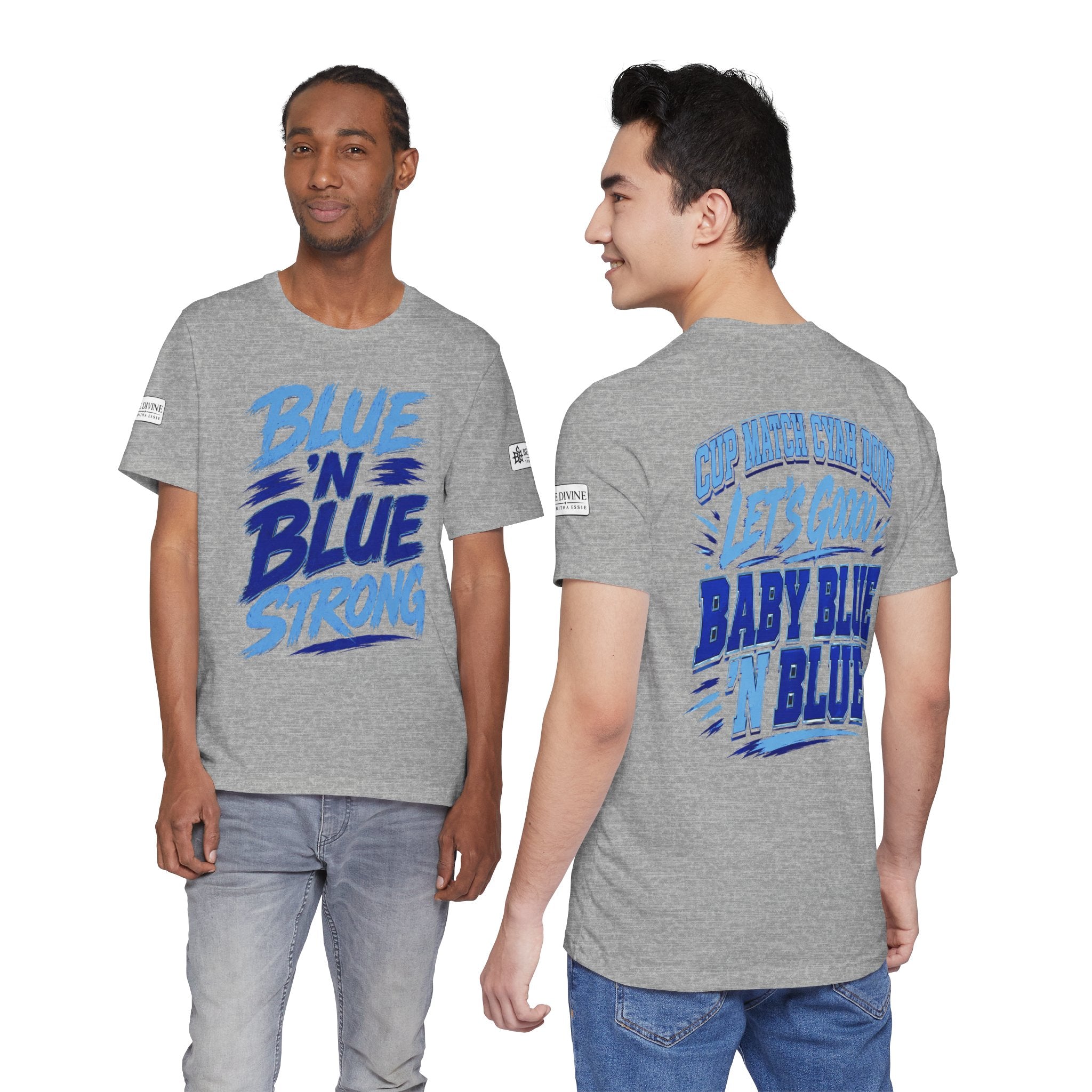 BE DIVINE™ Blue 'N Blue Strong Tee – Let's Gooo Baby Blue 'N Blue Edition