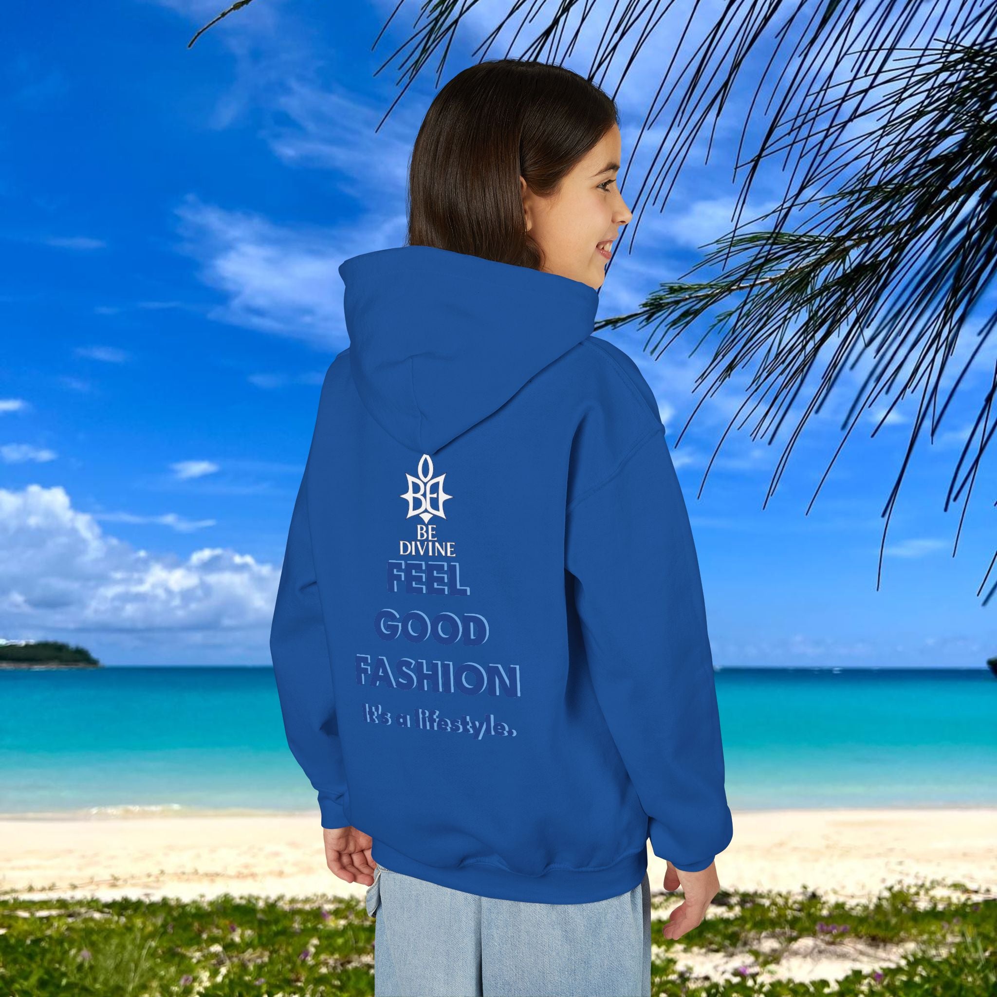 BE DIVINE™ Youth Hoodie – Gender Neutral, Soft Cotton, Inspirational Print (Youth S–XL)
