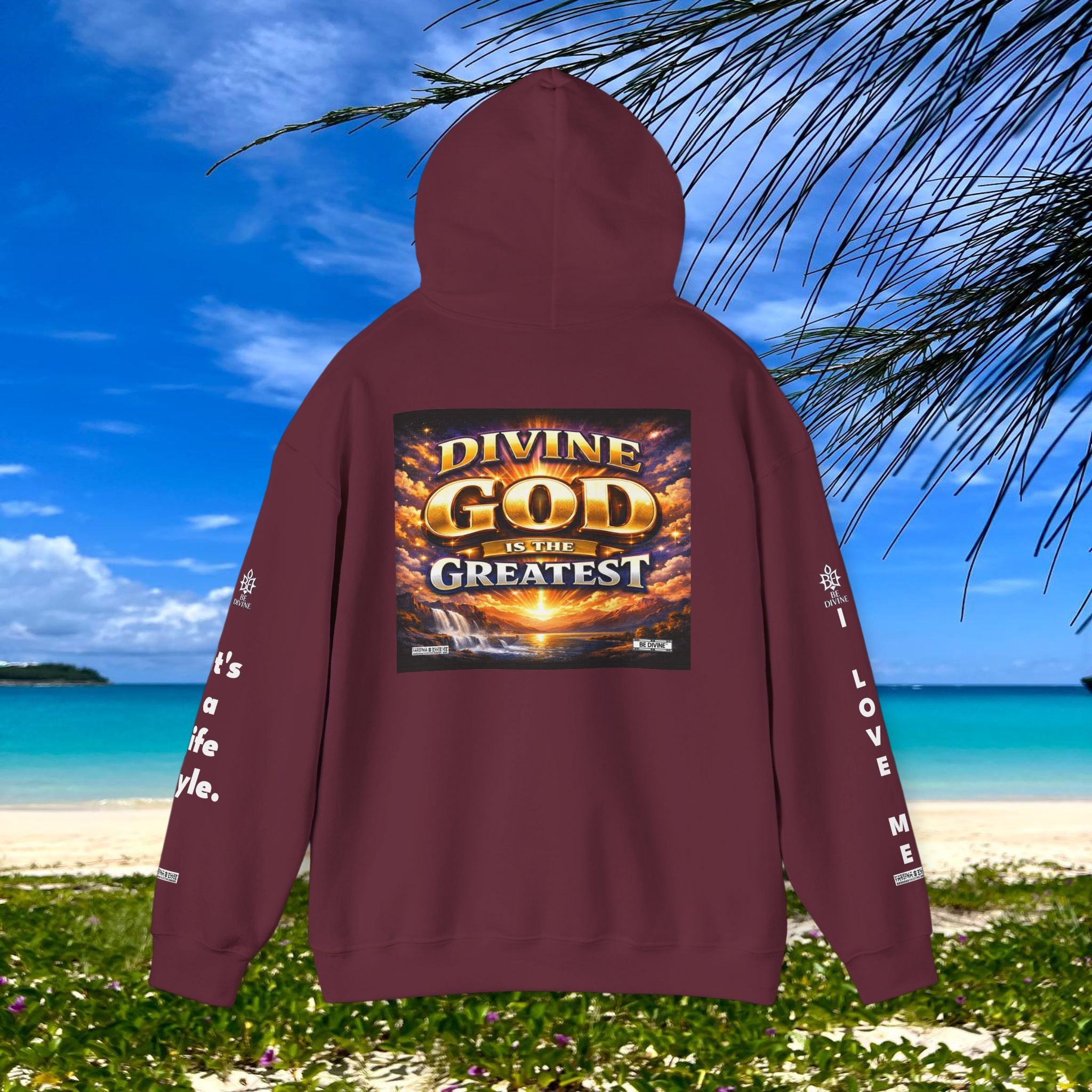 BE DIVINE™ Unisex Heavy Blend Hoodie – Divine God Is the Greatest Faith Statement Sweatshirt