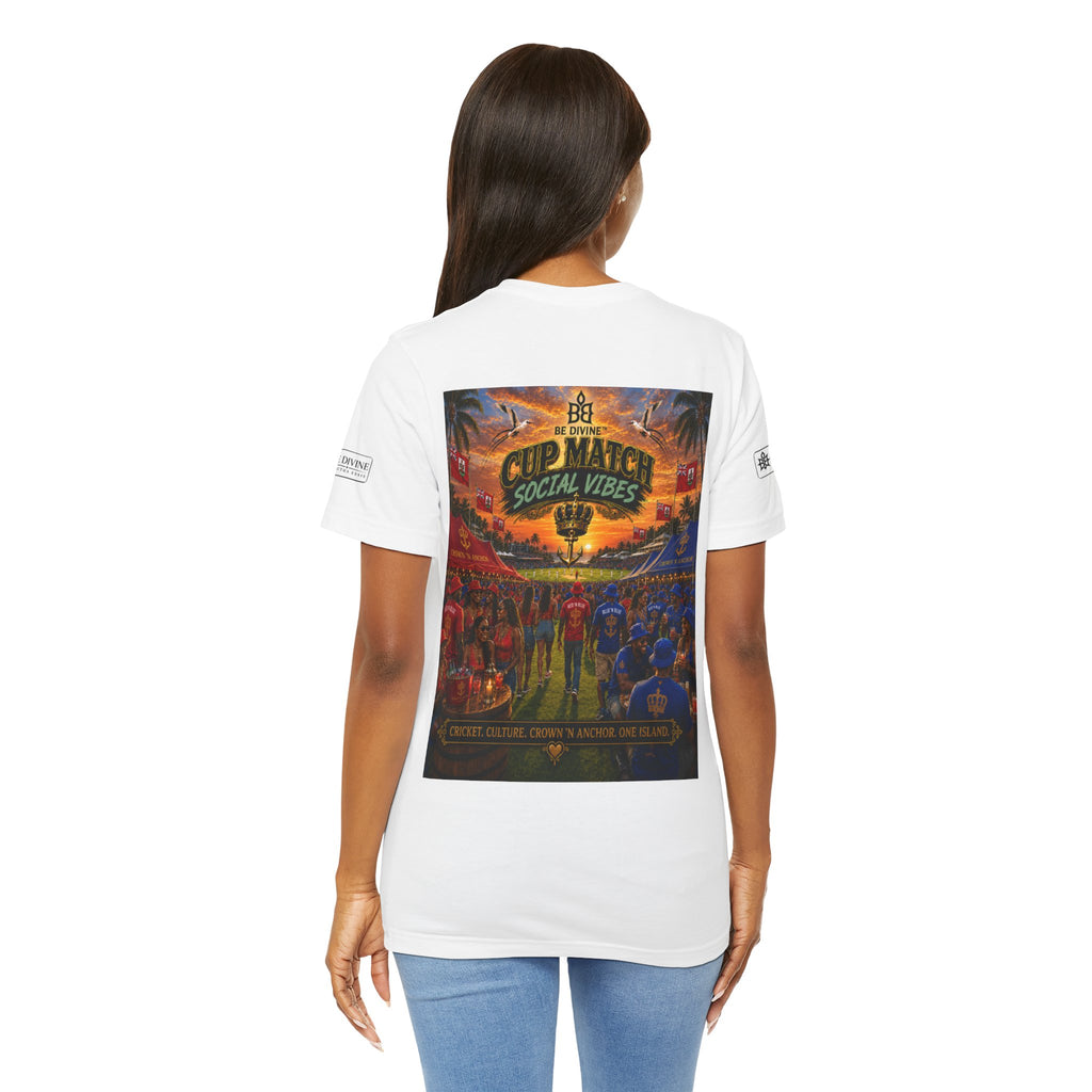 BE DIVINE™ Cup Match Social Vibes Tee – Crown 'N Anchor Edition