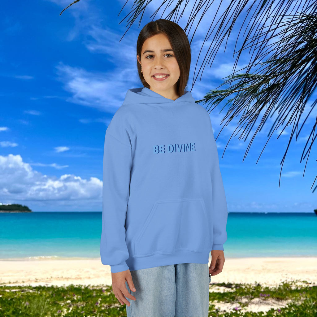 BE DIVINE™ Youth Hoodie – Gender Neutral, Soft Cotton, Inspirational Print (Youth S–XL)