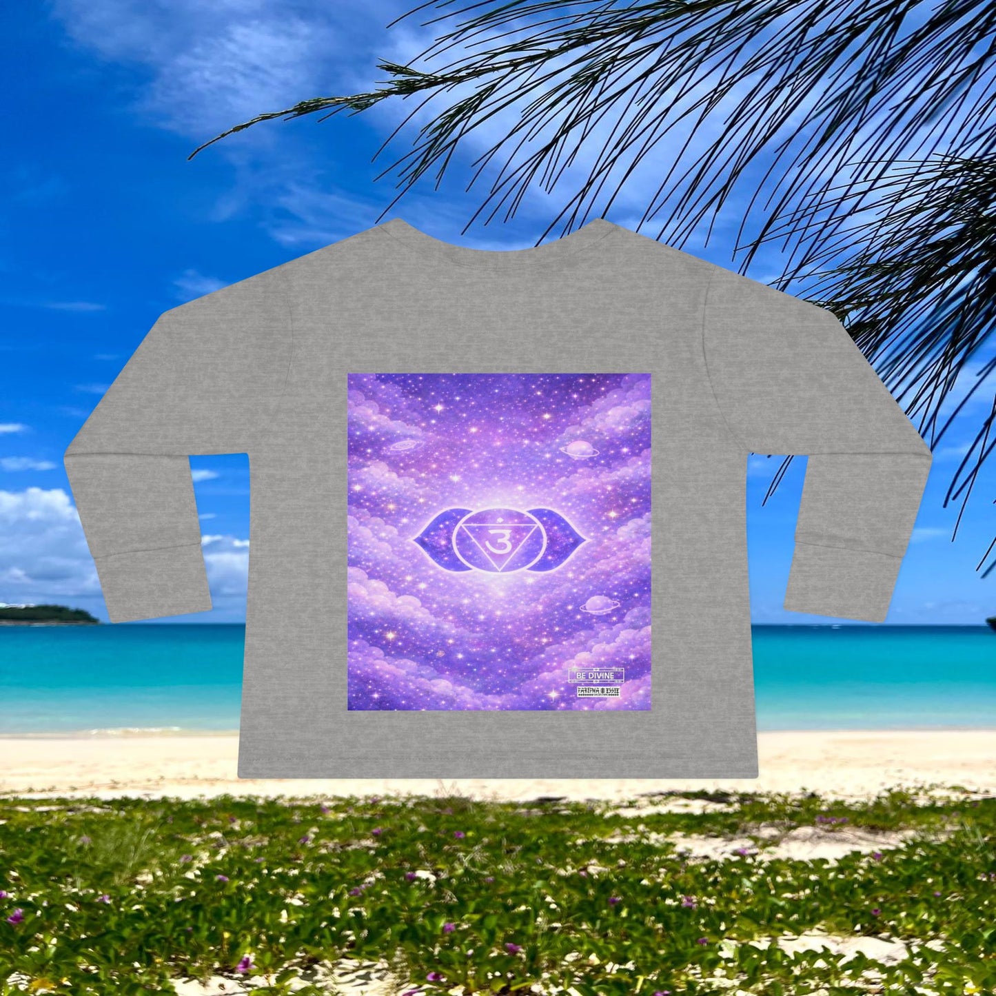 BE DIVINE™ Third Eye Chakra Toddler Long Sleeve Tee | Intuition & Inner Wisdom Shirt