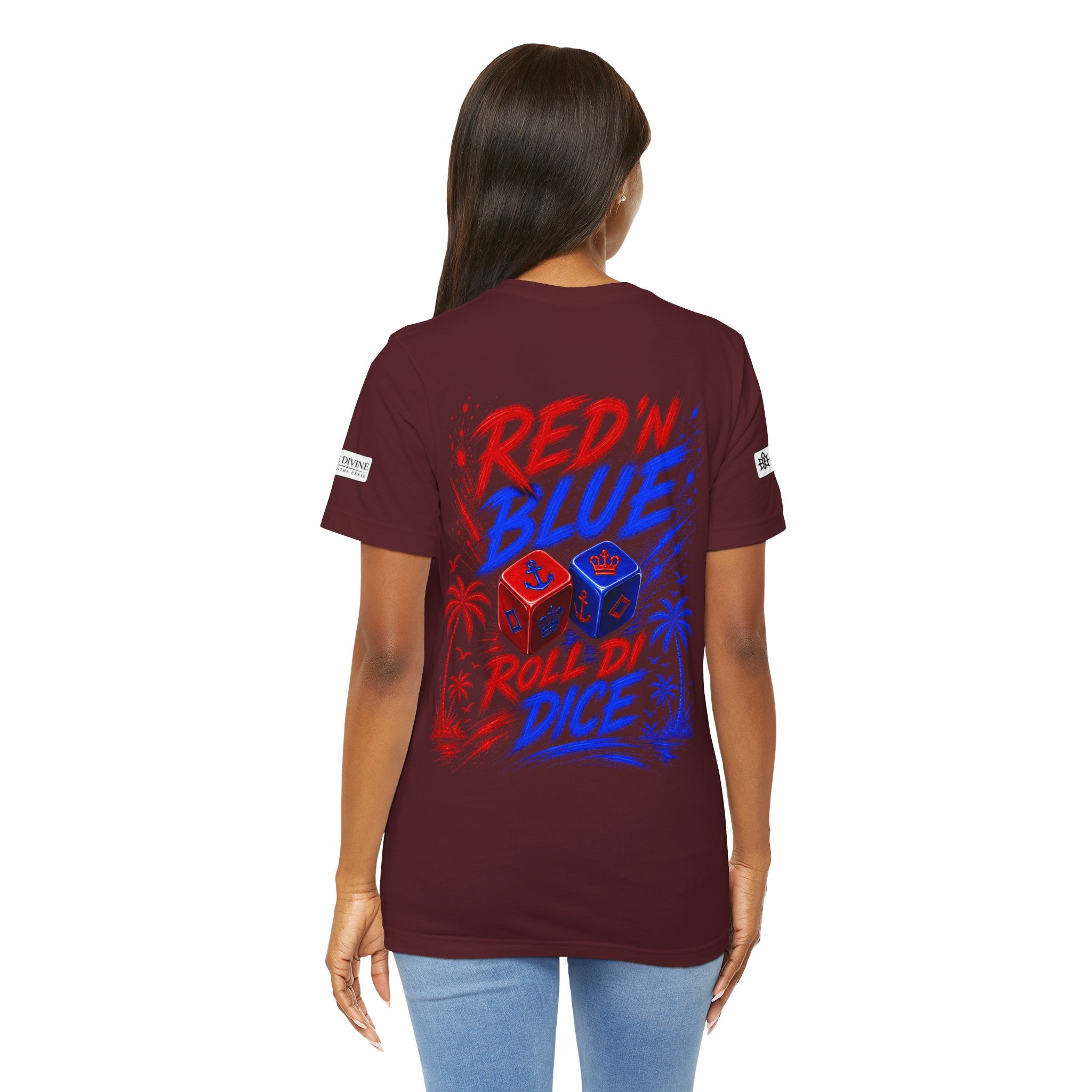 BE DIVINE™ Red ’N Blue Crown ’N Anchor Tee