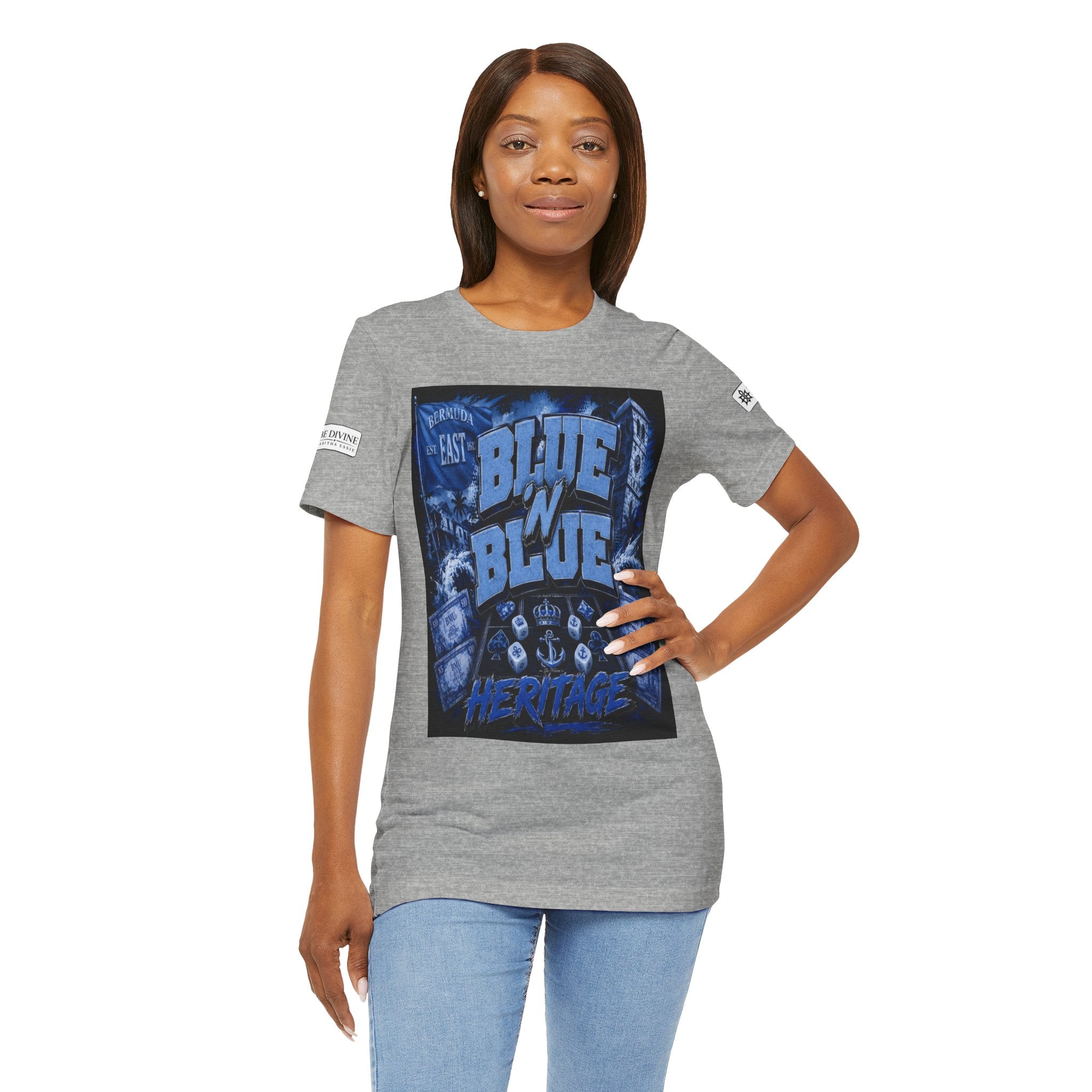 BE DIVINE™ Blue 'N Blue Heritage – I'm Here For Crown & Anchor Tee