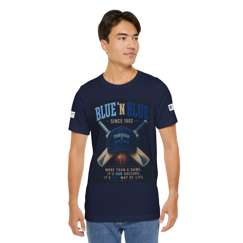 BE DIVINE™ Blue 'N Blue Since 1902 – Through 'N Through Heritage Tee