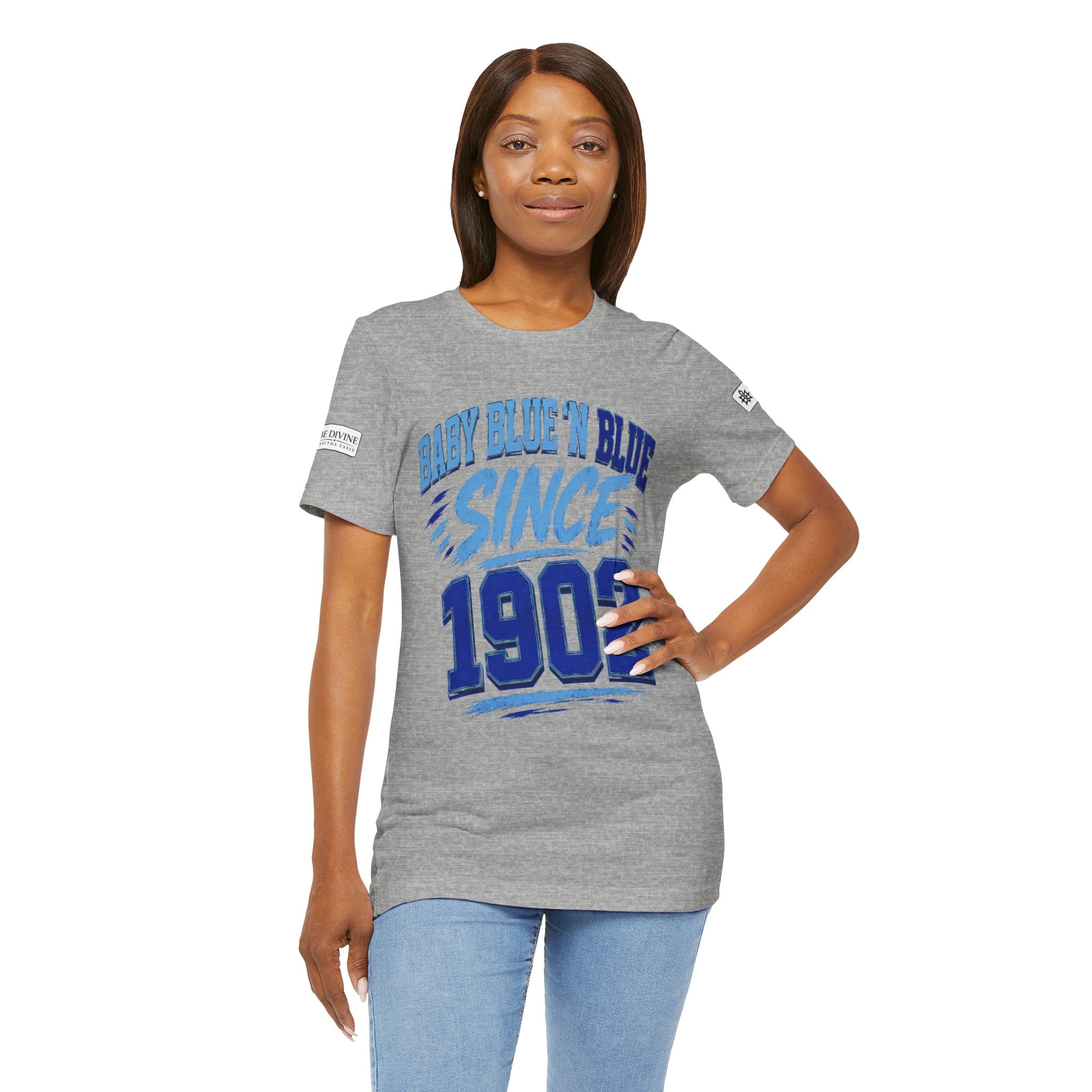 BE DIVINE™ Baby Blue 'N Blue Since 1902 Royalty Tee
