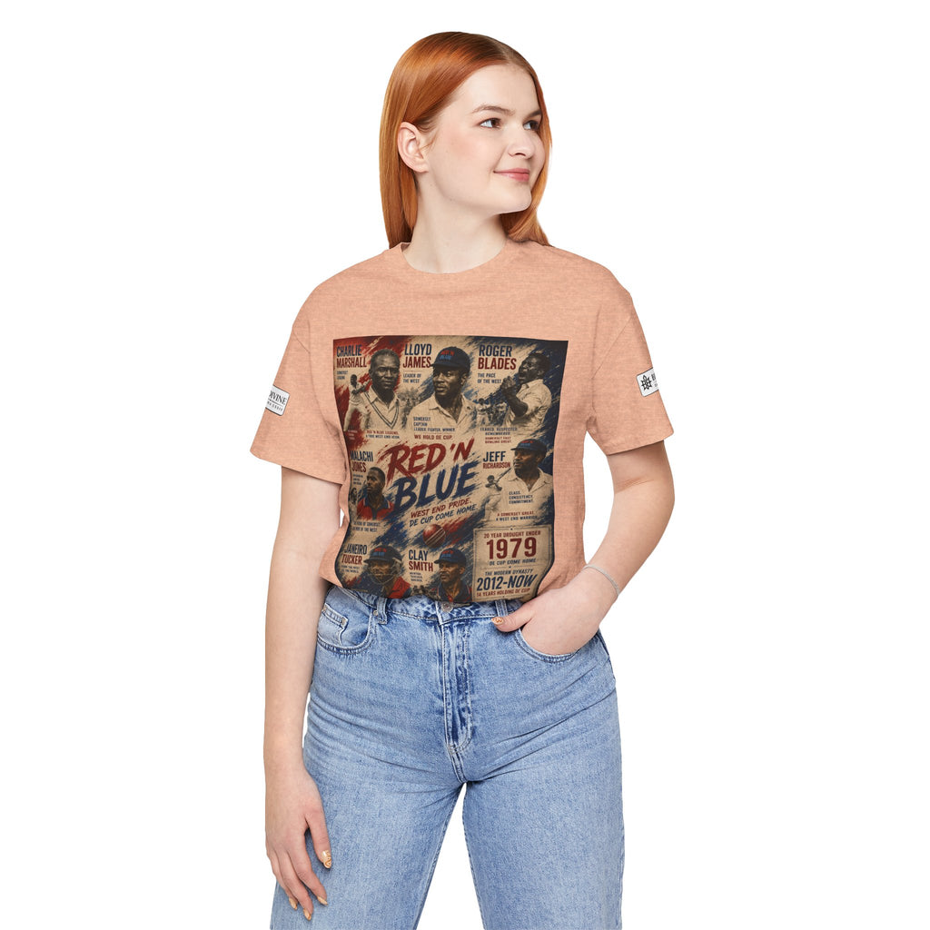BE DIVINE™ Red ’N Blue Cricket Greats Tee
