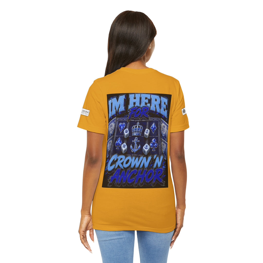 BE DIVINE™ Blue 'N Blue Heritage – I'm Here For Crown & Anchor Tee