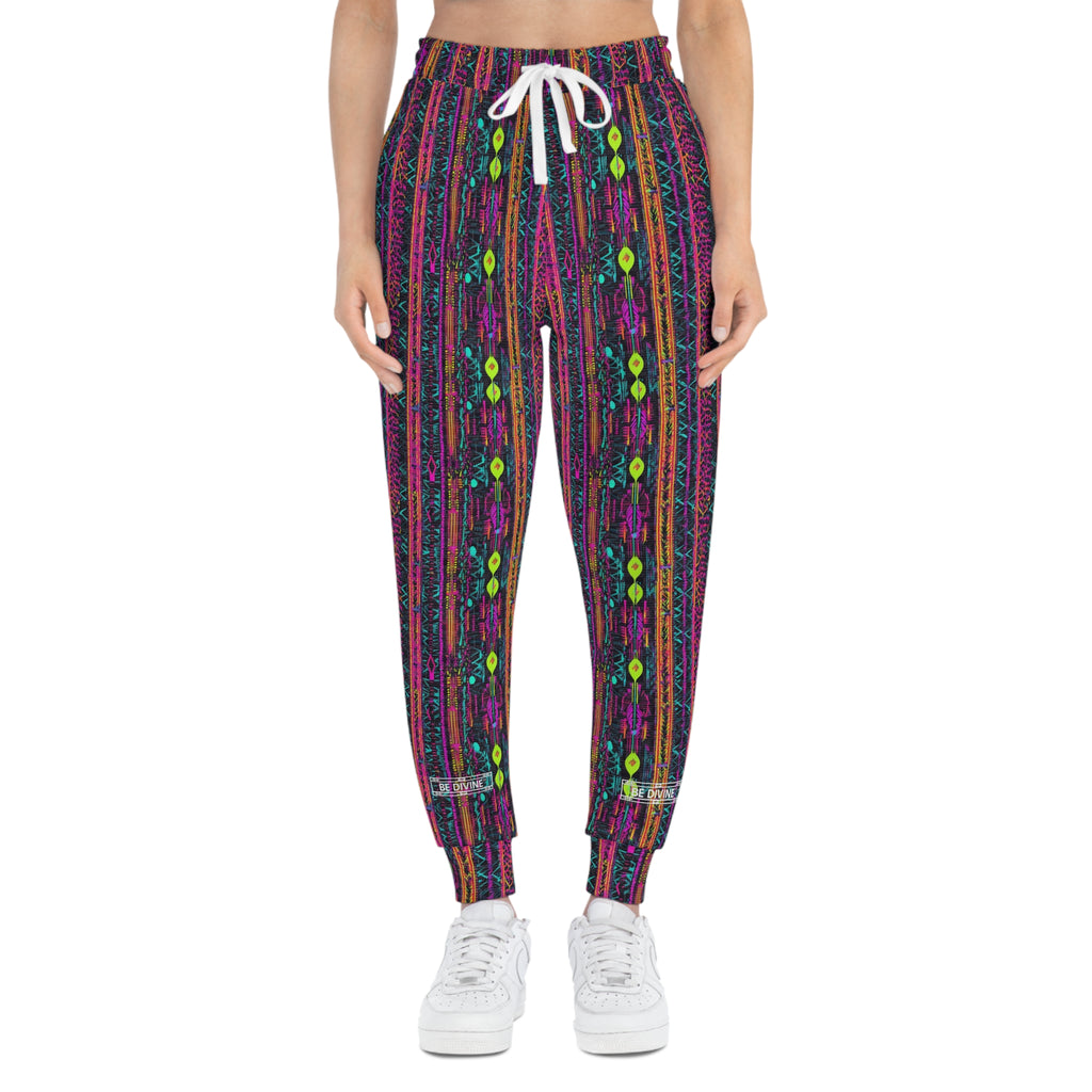 BE DIVINE™ Abstract Neon Unisex Athletic Joggers - by Tabitha Essie