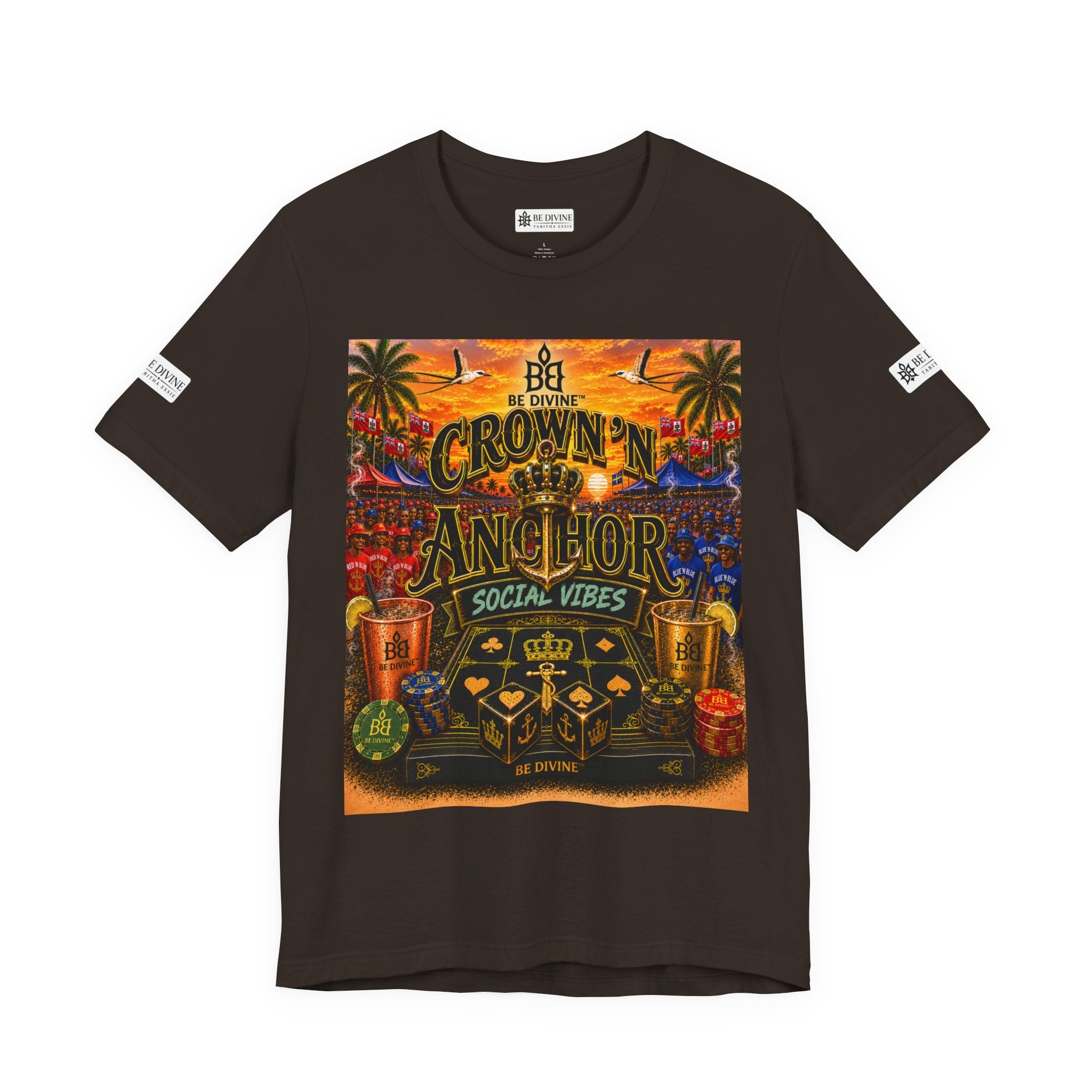 BE DIVINE™ Cup Match Social Vibes Tee – Crown 'N Anchor Edition