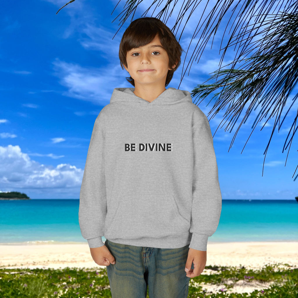 BE DIVINE™ Youth Hoodie – Gender Neutral, Soft Cotton, Inspirational Print (Youth S–XL)