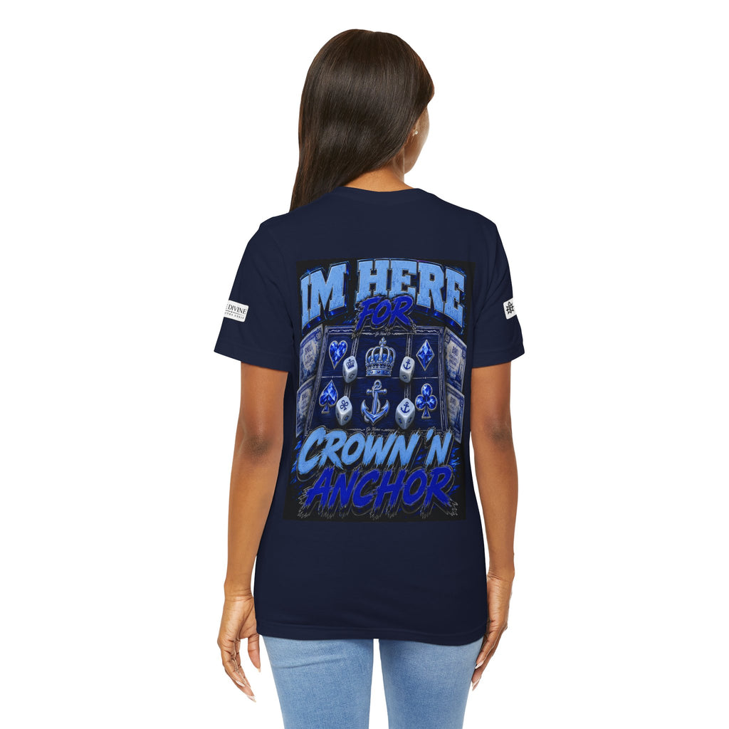 BE DIVINE™ Blue 'N Blue Heritage – I'm Here For Crown & Anchor Tee