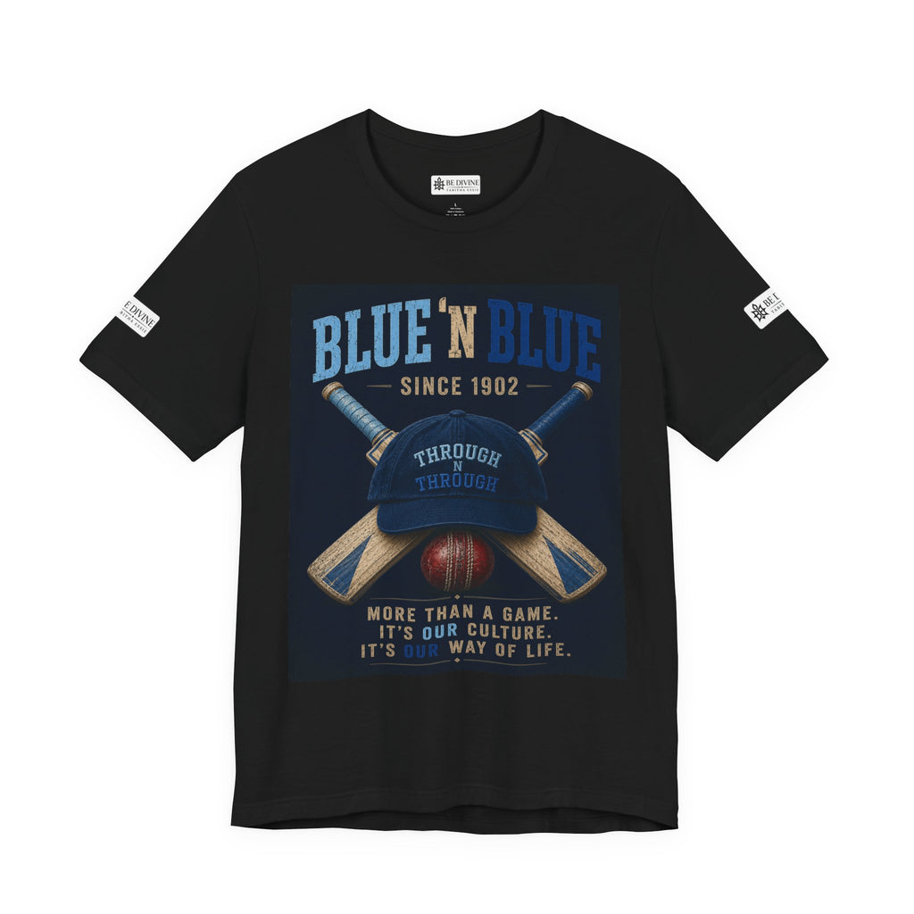 BE DIVINE™ Blue 'N Blue Since 1902 – Through 'N Through Heritage Tee