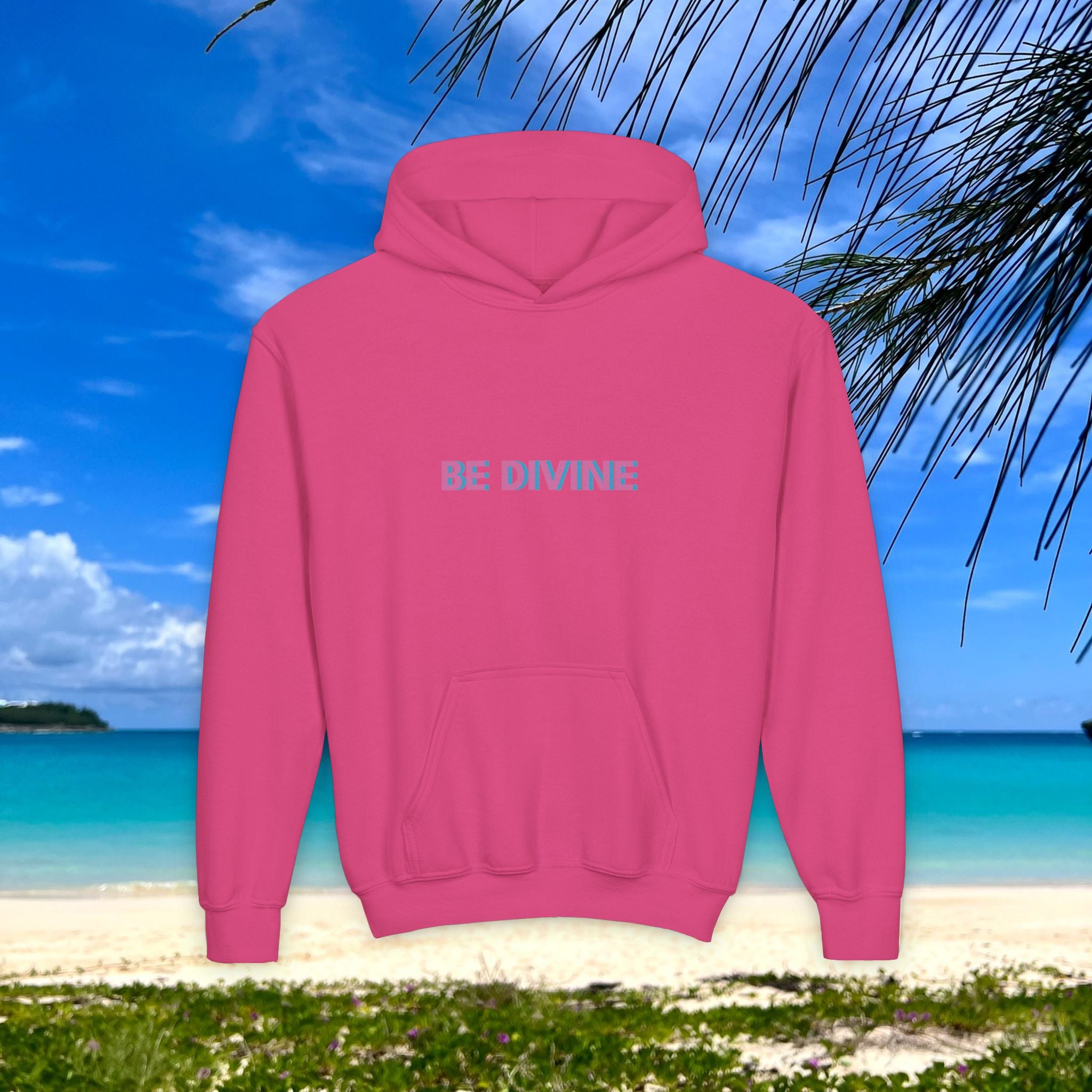 BE DIVINE™ Youth Hoodie – Gender Neutral, Soft Cotton, Inspirational Print (Youth S–XL)