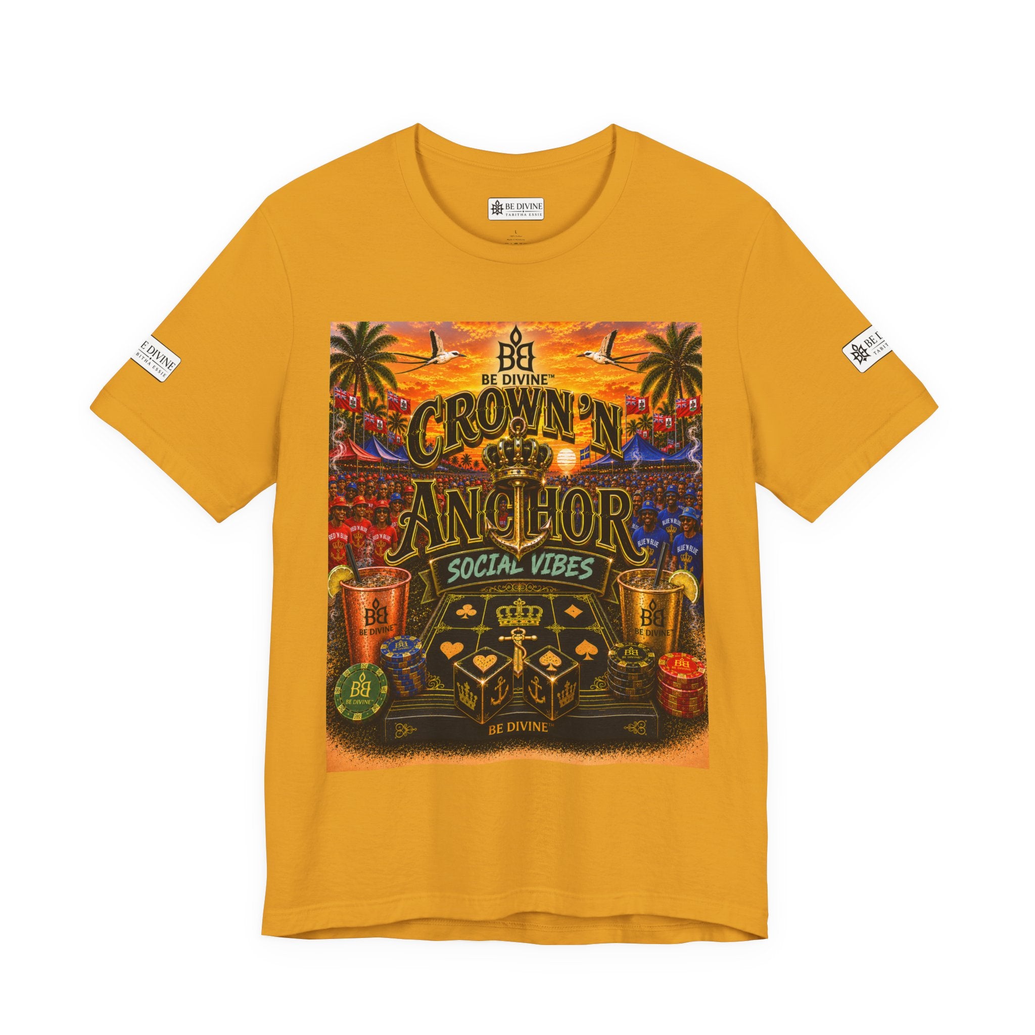 BE DIVINE™ Cup Match Social Vibes Tee – Crown 'N Anchor Edition