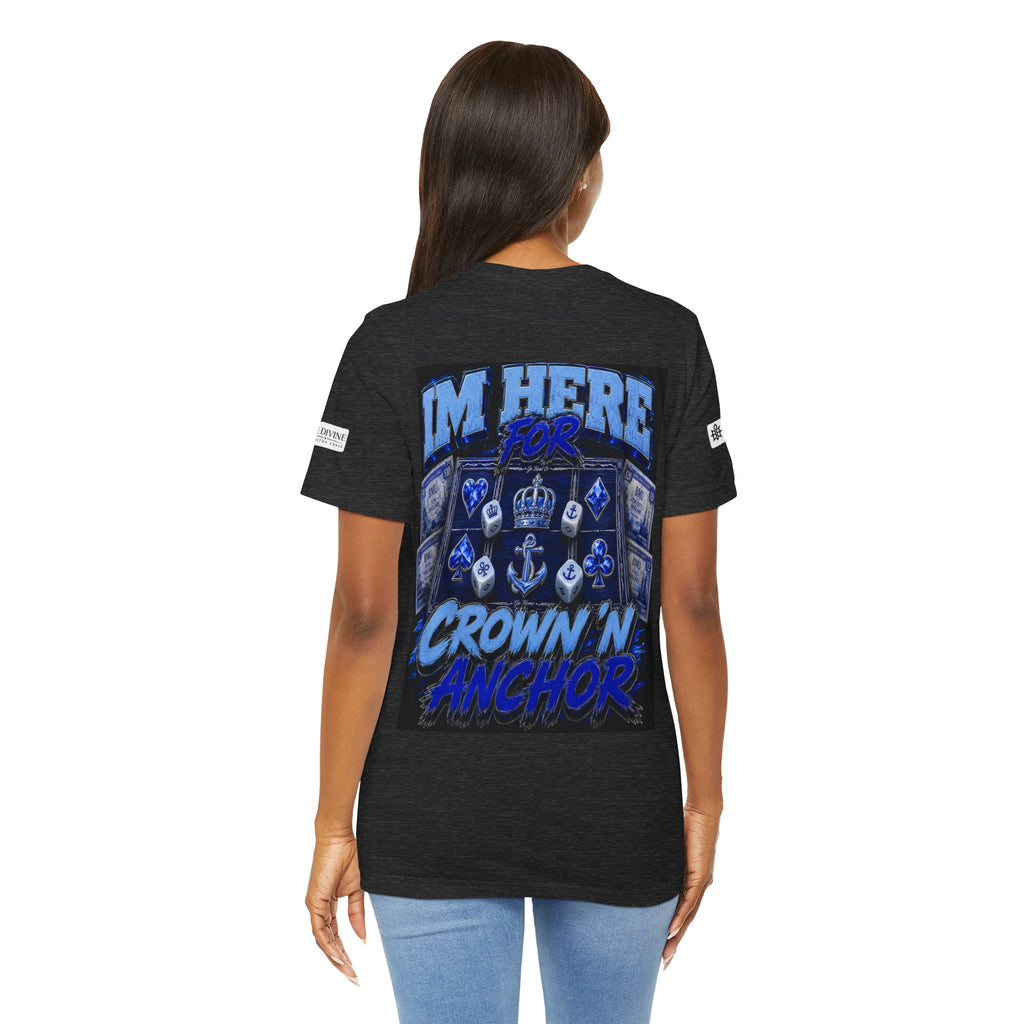 BE DIVINE™ Blue 'N Blue Heritage – I'm Here For Crown & Anchor Tee