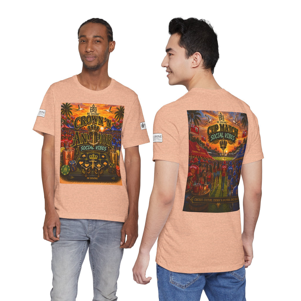 BE DIVINE™ Cup Match Social Vibes Tee – Crown 'N Anchor Edition