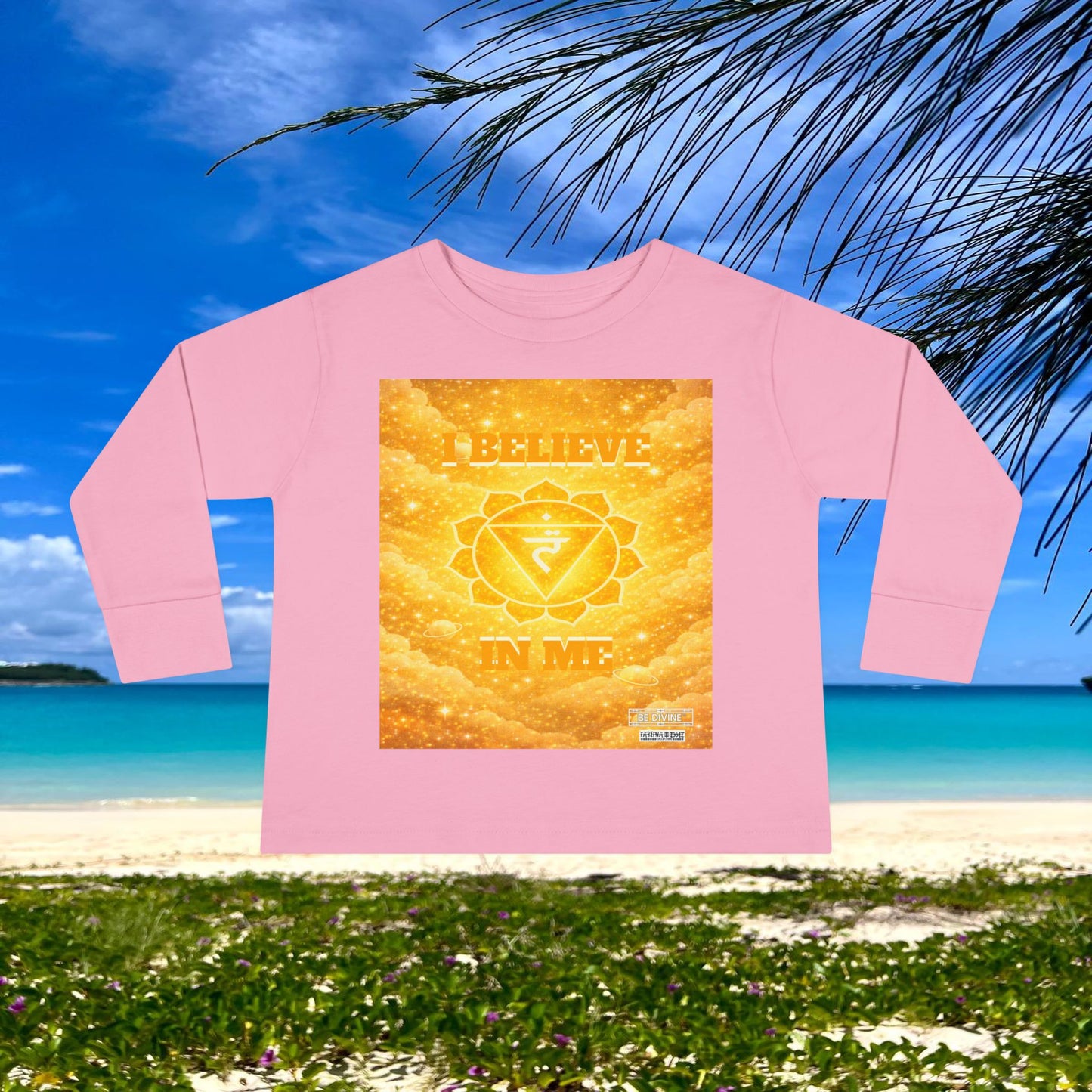 BE DIVINE™ Solar Plexus Toddler Long Sleeve Tee | Confidence & Empowerment Chakra Shirt