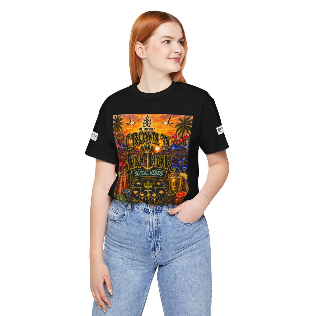 BE DIVINE™ Cup Match Social Vibes Tee – Crown 'N Anchor Edition