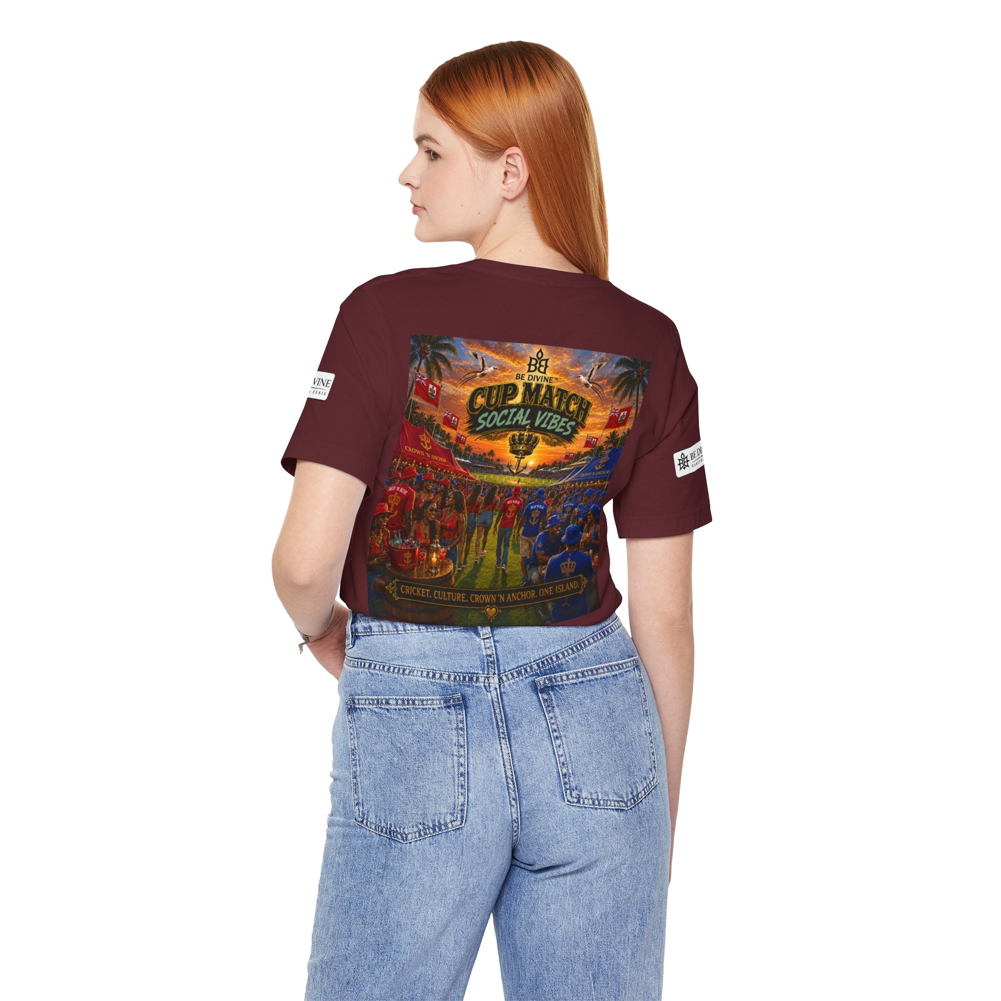 BE DIVINE™ Cup Match Social Vibes Tee – Crown 'N Anchor Edition