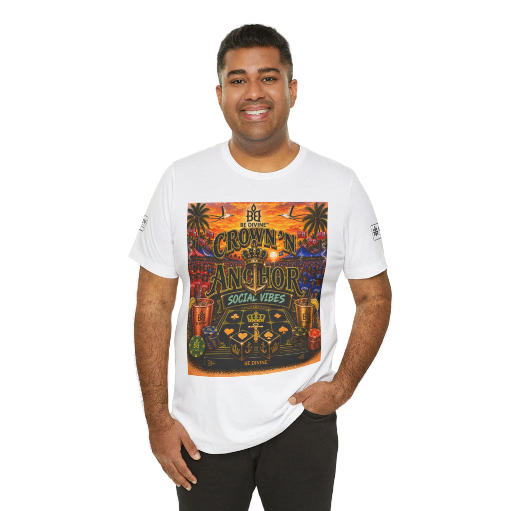 BE DIVINE™ Cup Match Social Vibes Tee – Crown 'N Anchor Edition