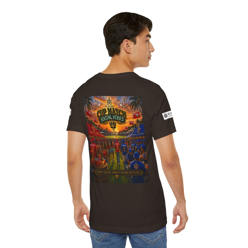 BE DIVINE™ Cup Match Social Vibes Tee – Crown 'N Anchor Edition