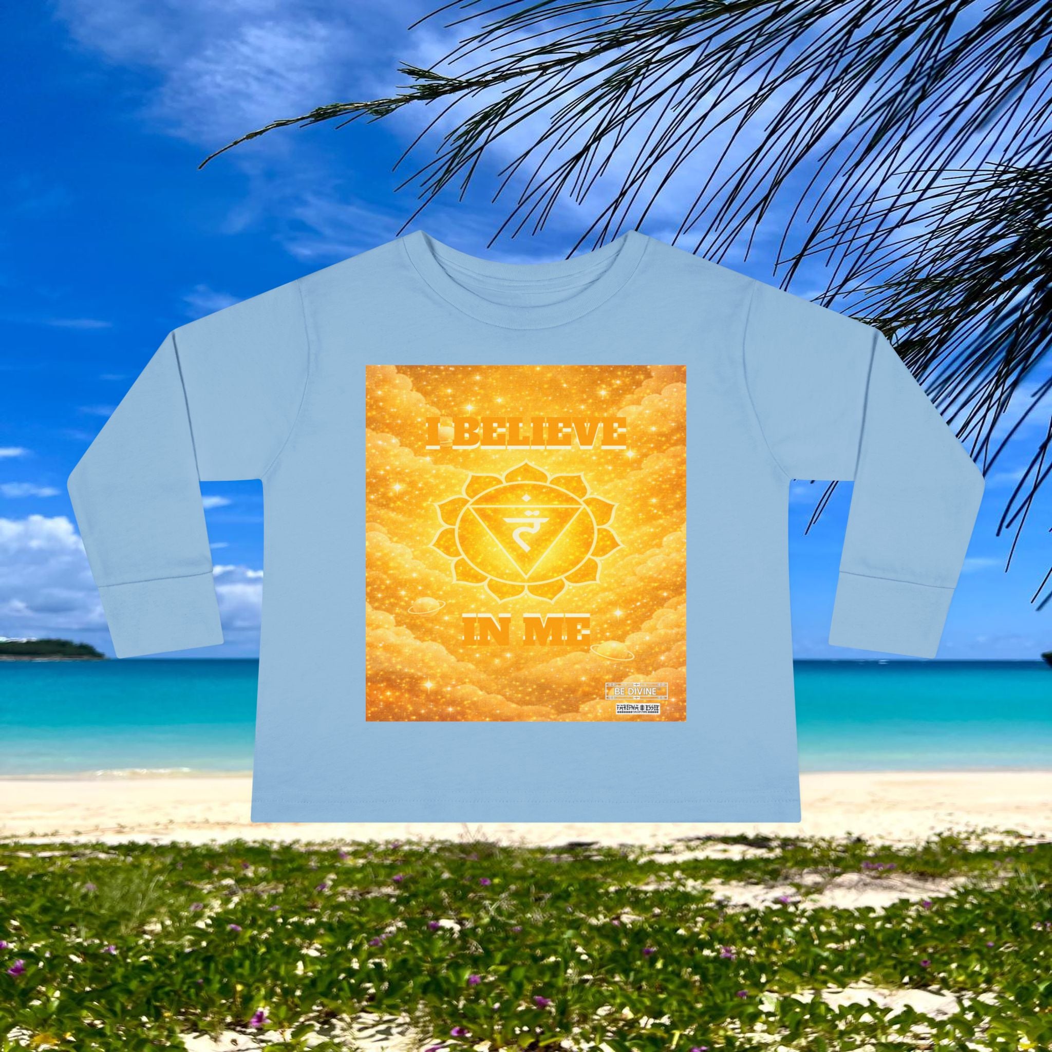 BE DIVINE™ Solar Plexus Toddler Long Sleeve Tee | Confidence & Empowerment Chakra Shirt