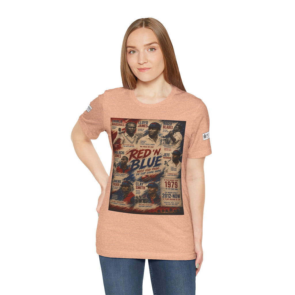 BE DIVINE™ Red ’N Blue Cricket Greats Tee