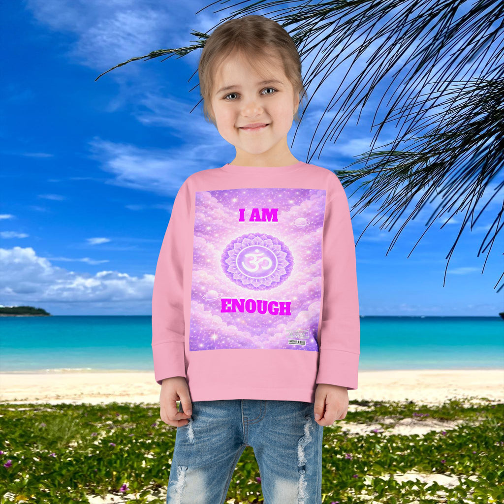 BE DIVINE™ Crown Chakra Toddler Long Sleeve Tee | Worthiness & Inner Peace Shirt