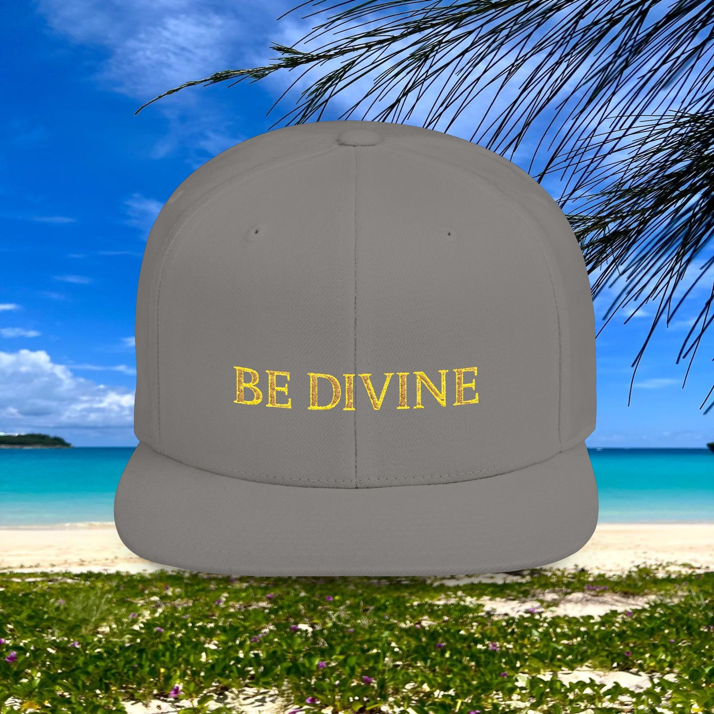 BE DIVINE™ Premium Snapback Cap – Embroidered Gold