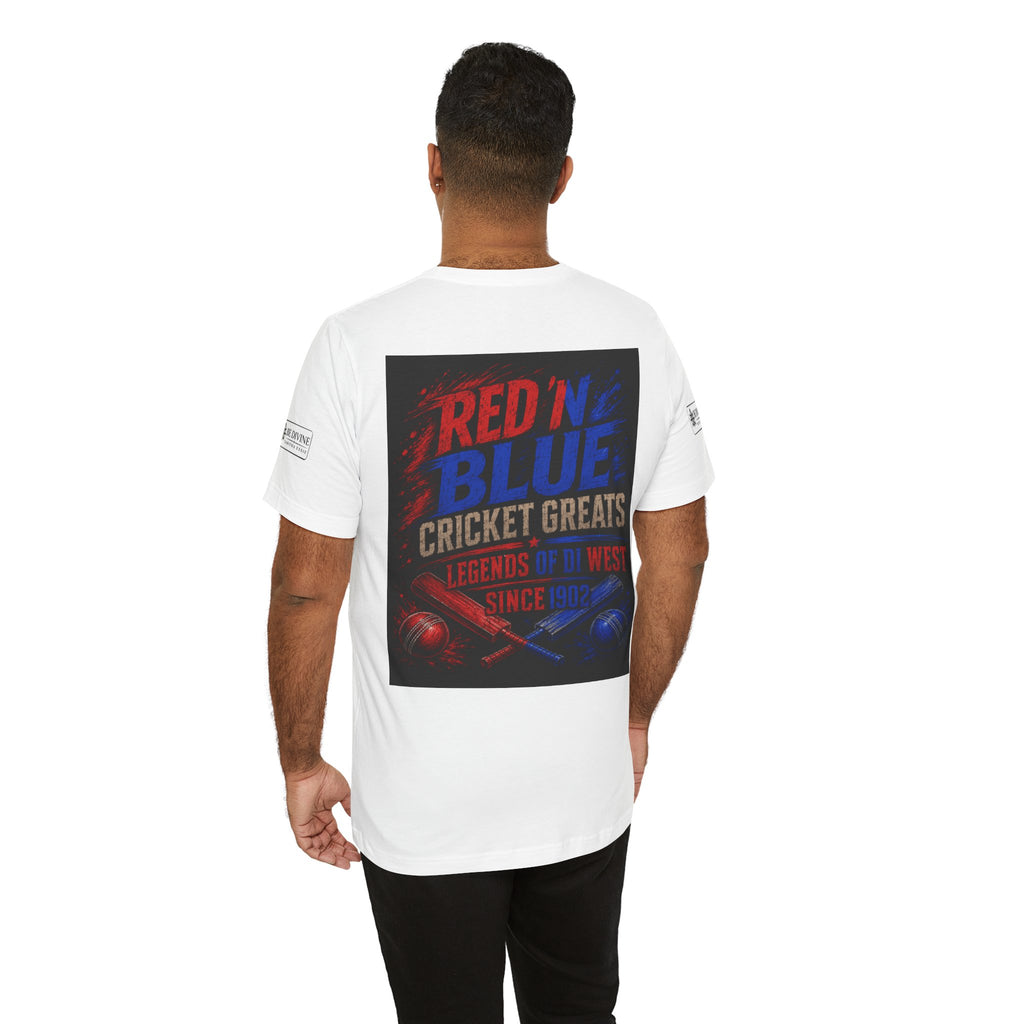 BE DIVINE™ Red ’N Blue Cricket Greats Tee