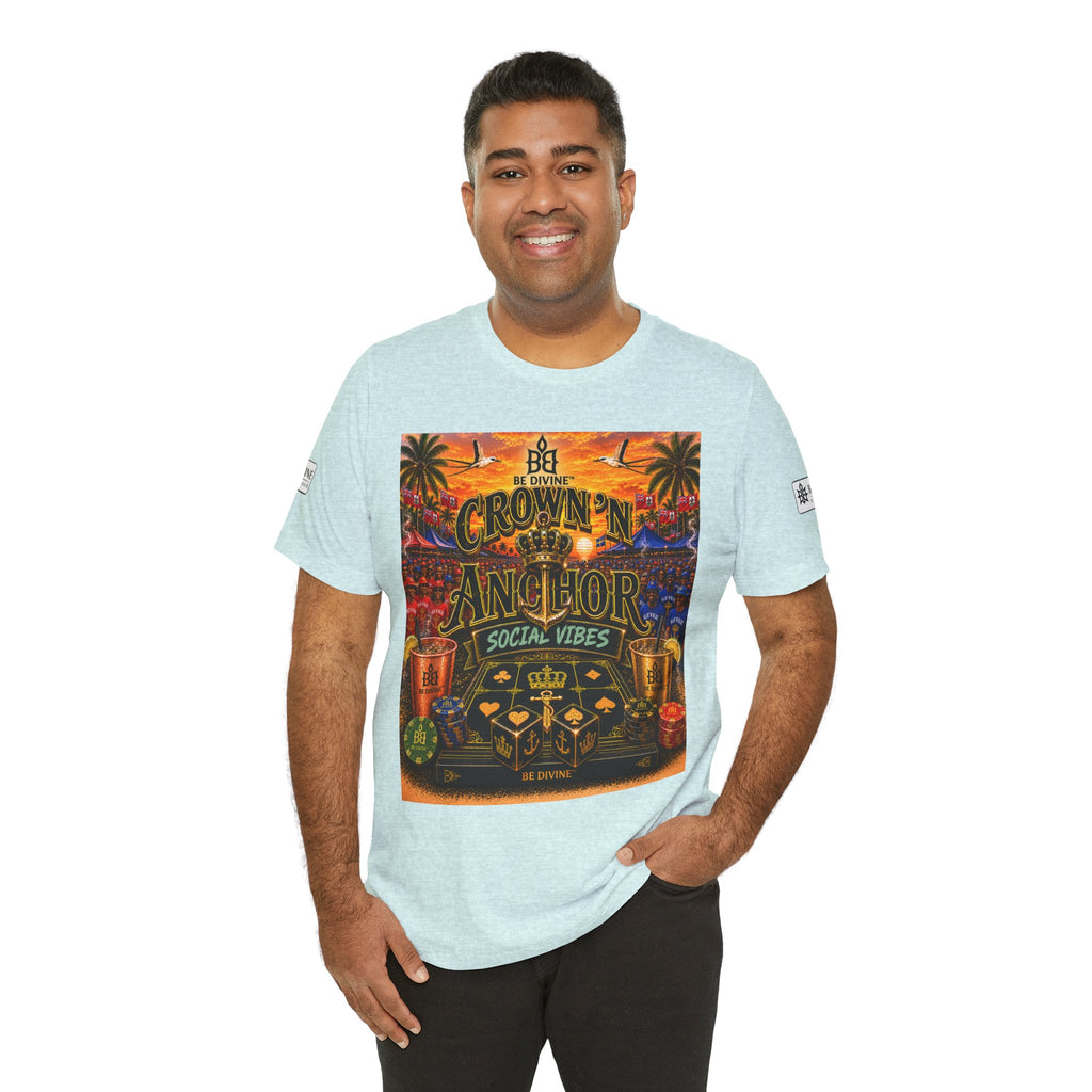 BE DIVINE™ Cup Match Social Vibes Tee – Crown 'N Anchor Edition