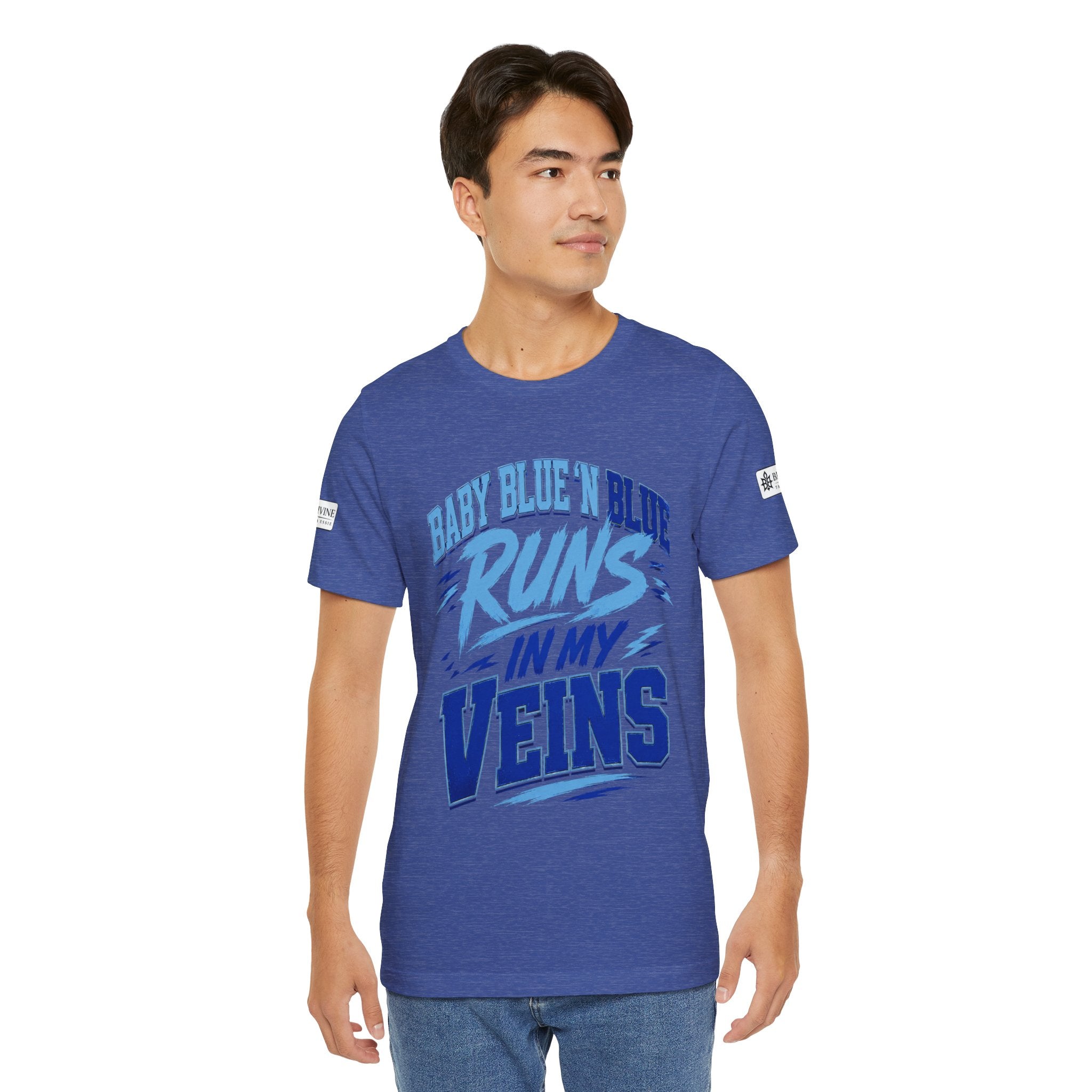 BE DIVINE™ Baby Blue 'N Blue Runs In My Veins Through 'N Through Tee
