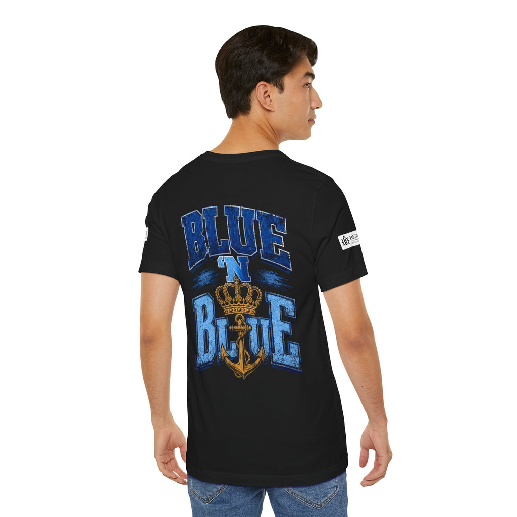 BE DIVINE™ BLUE 'N BLUE T-Shirt – Crown 'N Anchor Edition