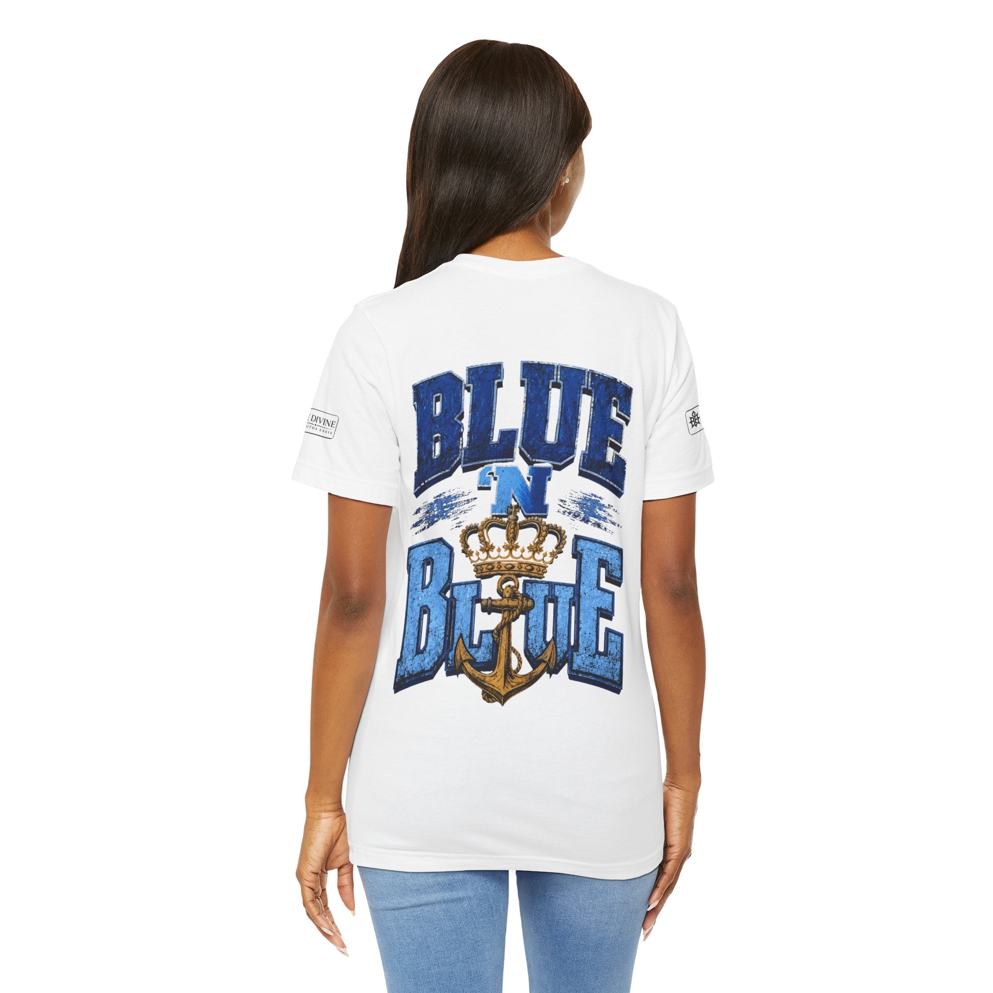 BE DIVINE™ BLUE 'N BLUE T-Shirt – Crown 'N Anchor Edition