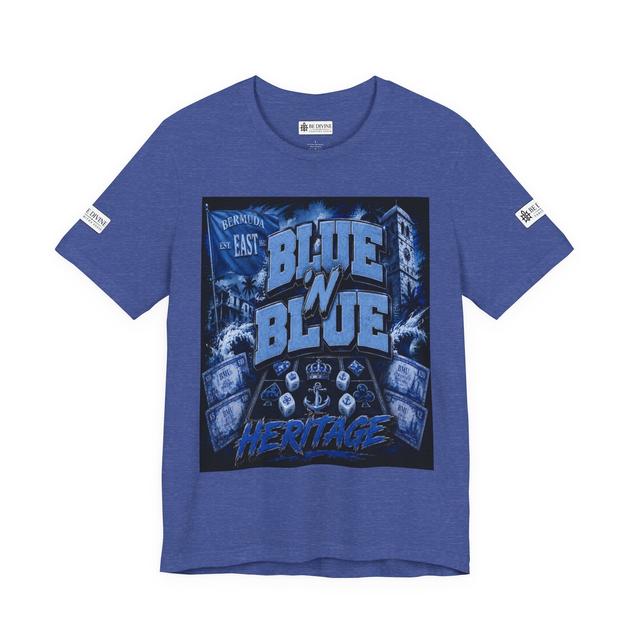 BE DIVINE™ Blue 'N Blue Heritage – I'm Here For Crown & Anchor Tee