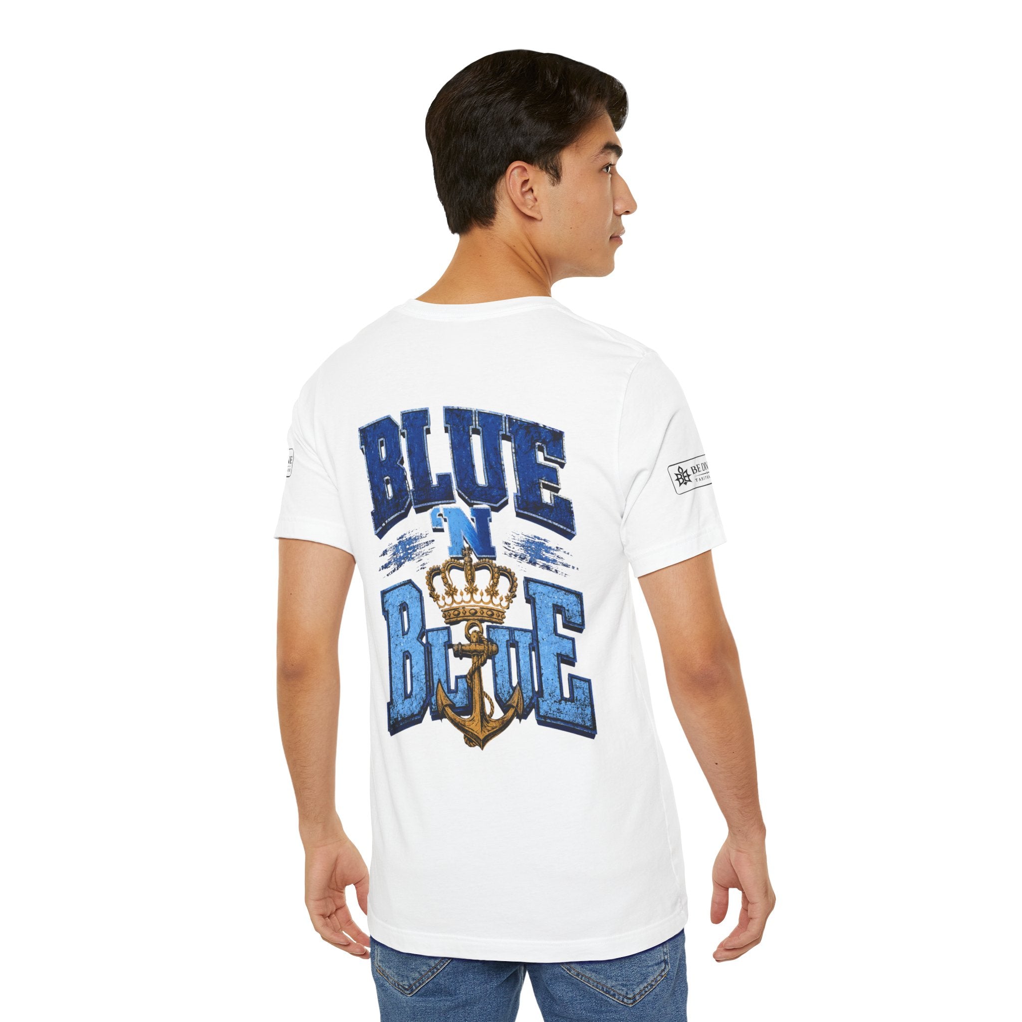 BE DIVINE™ BLUE 'N BLUE T-Shirt – Crown 'N Anchor Edition