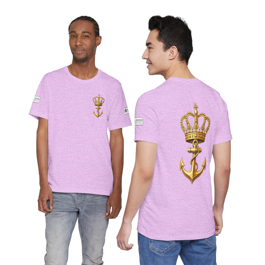 BE DIVINE™ Premium Minimal Crown 'N Anchor Tee – Black & Gold Edition